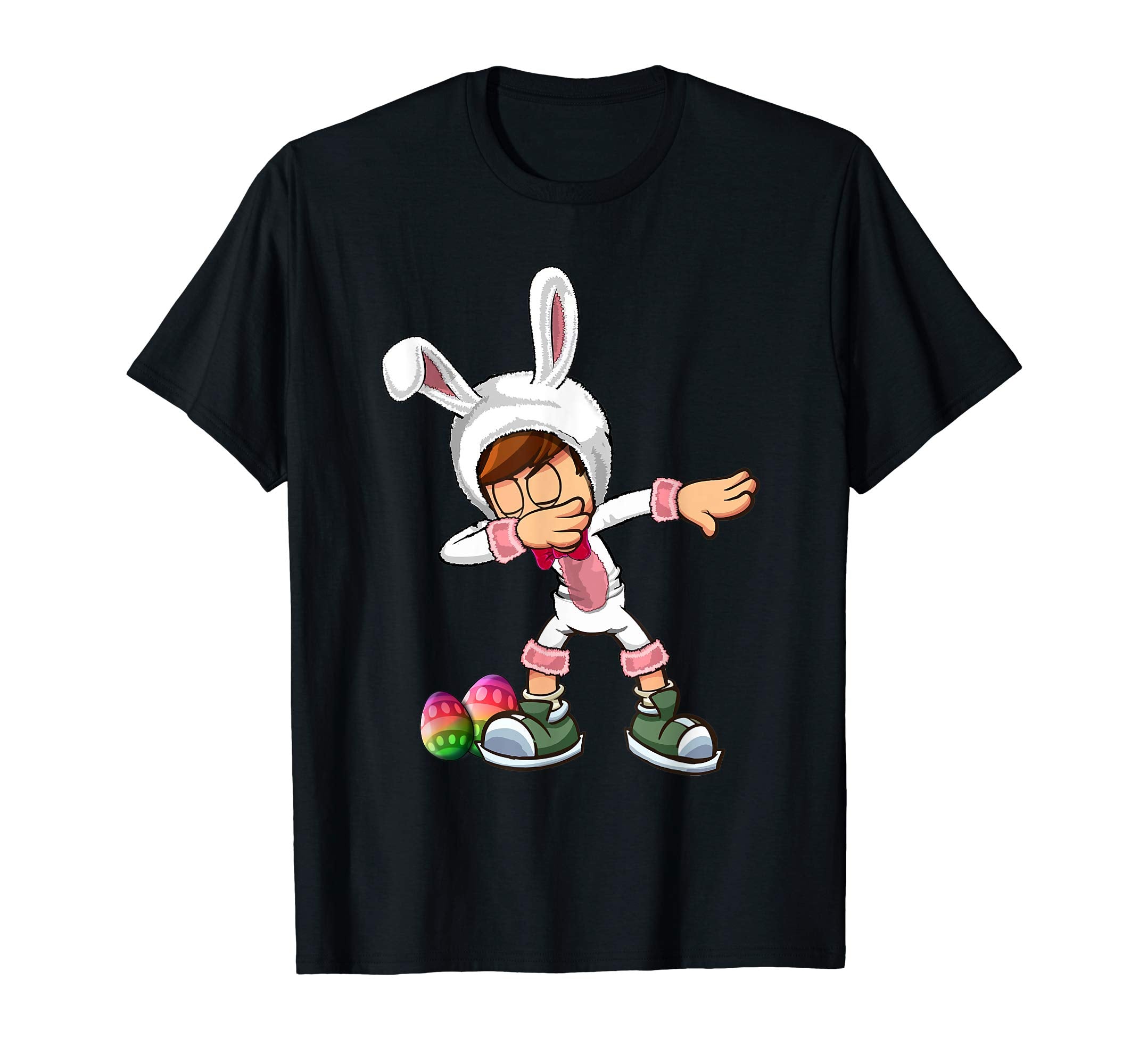 Easter Bunny Kid Dabbing Shirt Funny Easter Gift Boys Girls