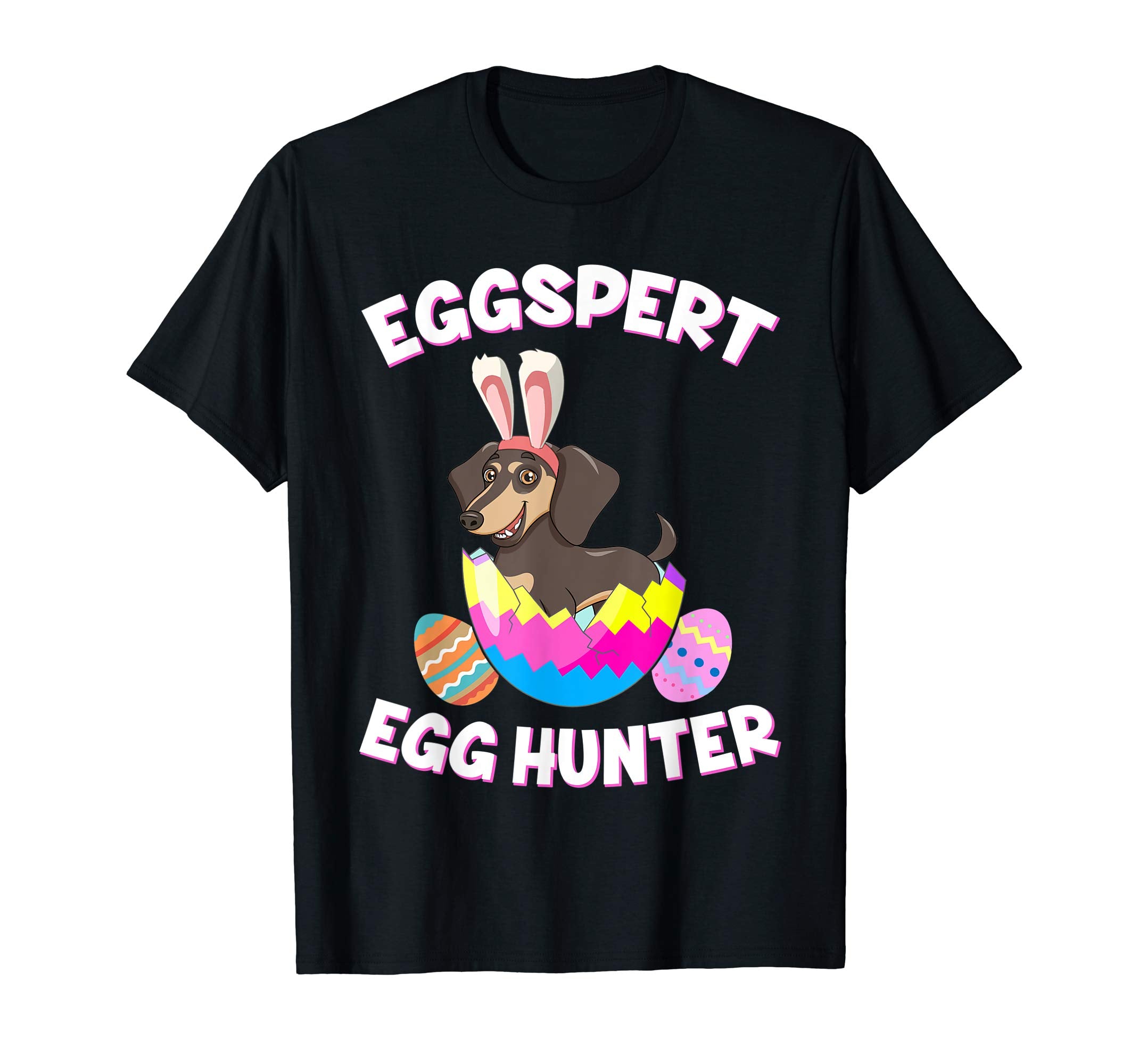 Eggspert Egg Hunter Easter Funny Dachshund T Shirt