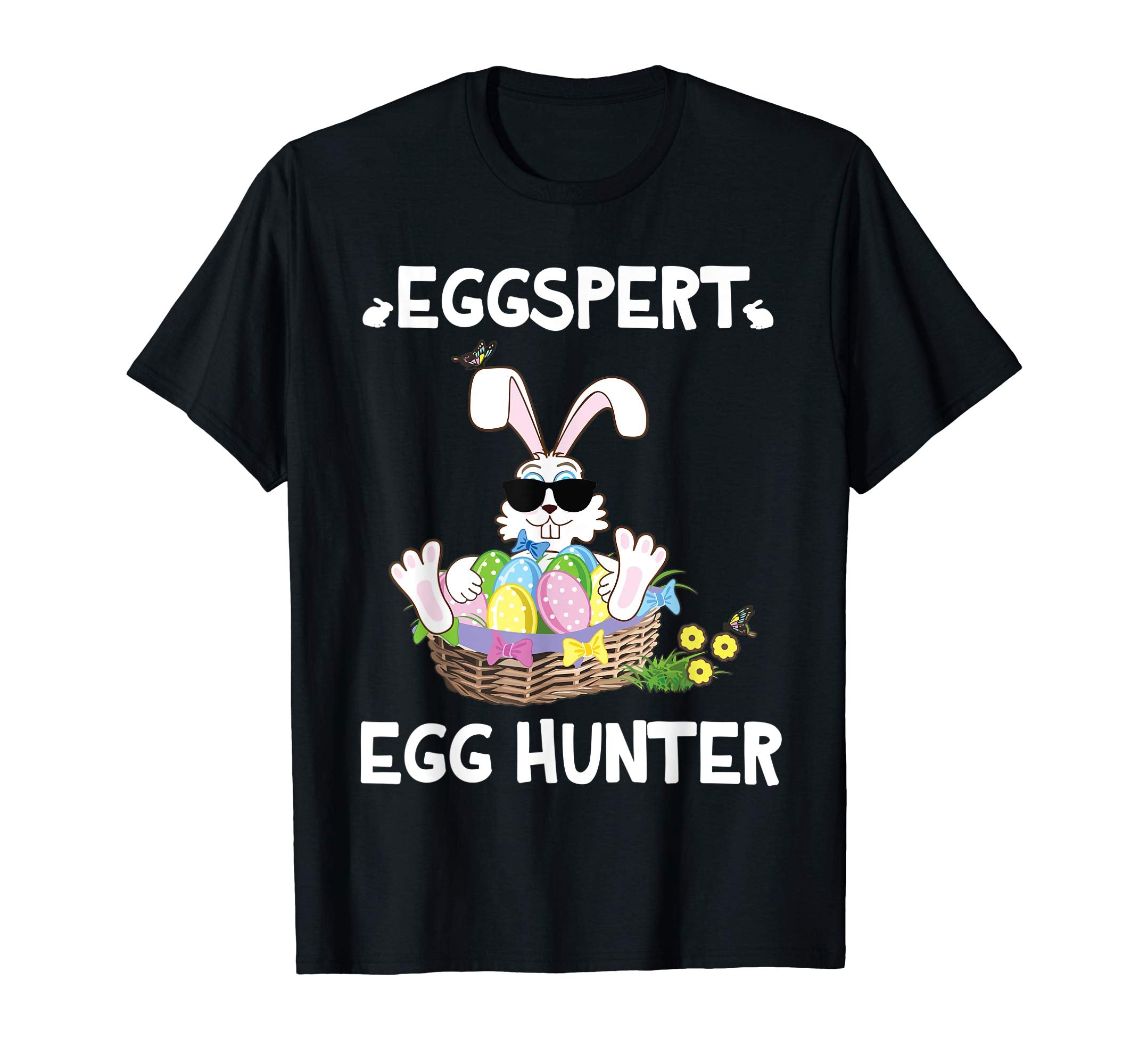 Happy Bunny Rabbit And Easter Eggs Shirt Eggspert Egg Hunter