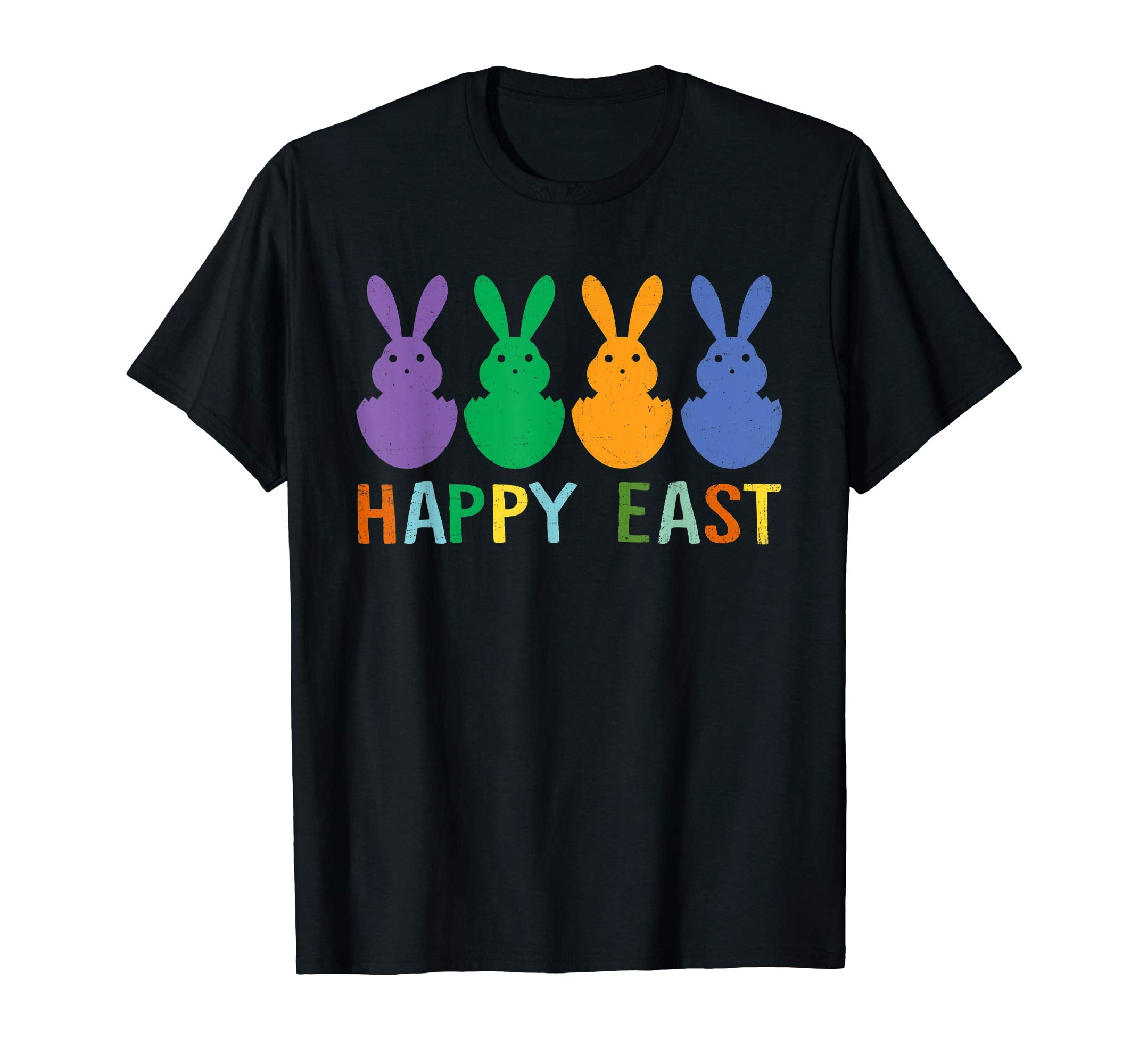 Happy Easter Shirt Colorful Bunny Eggs Gift TShirt