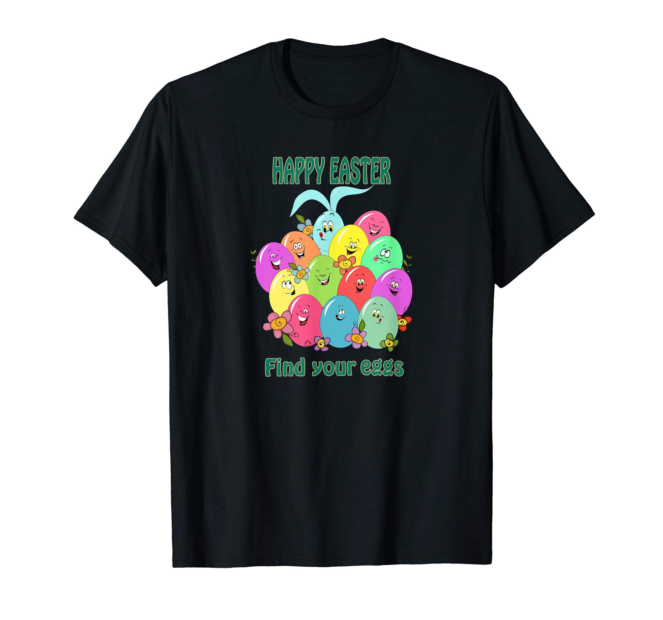 Happy Easter Shirts for Men Women - Funny Eggs Bunny