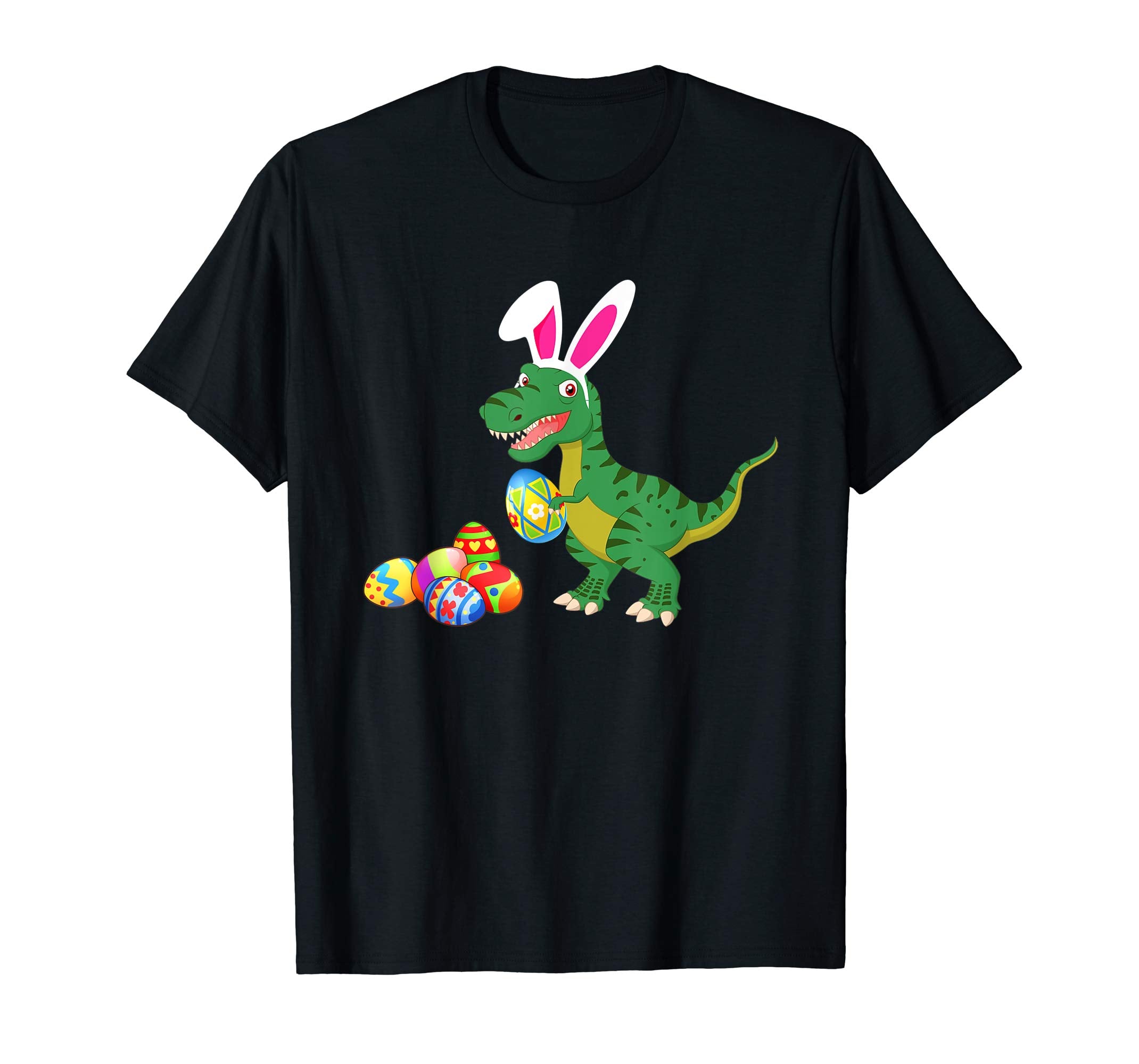 Funny Dinosaur T-rex Bunny with Eggs Easter T shirt