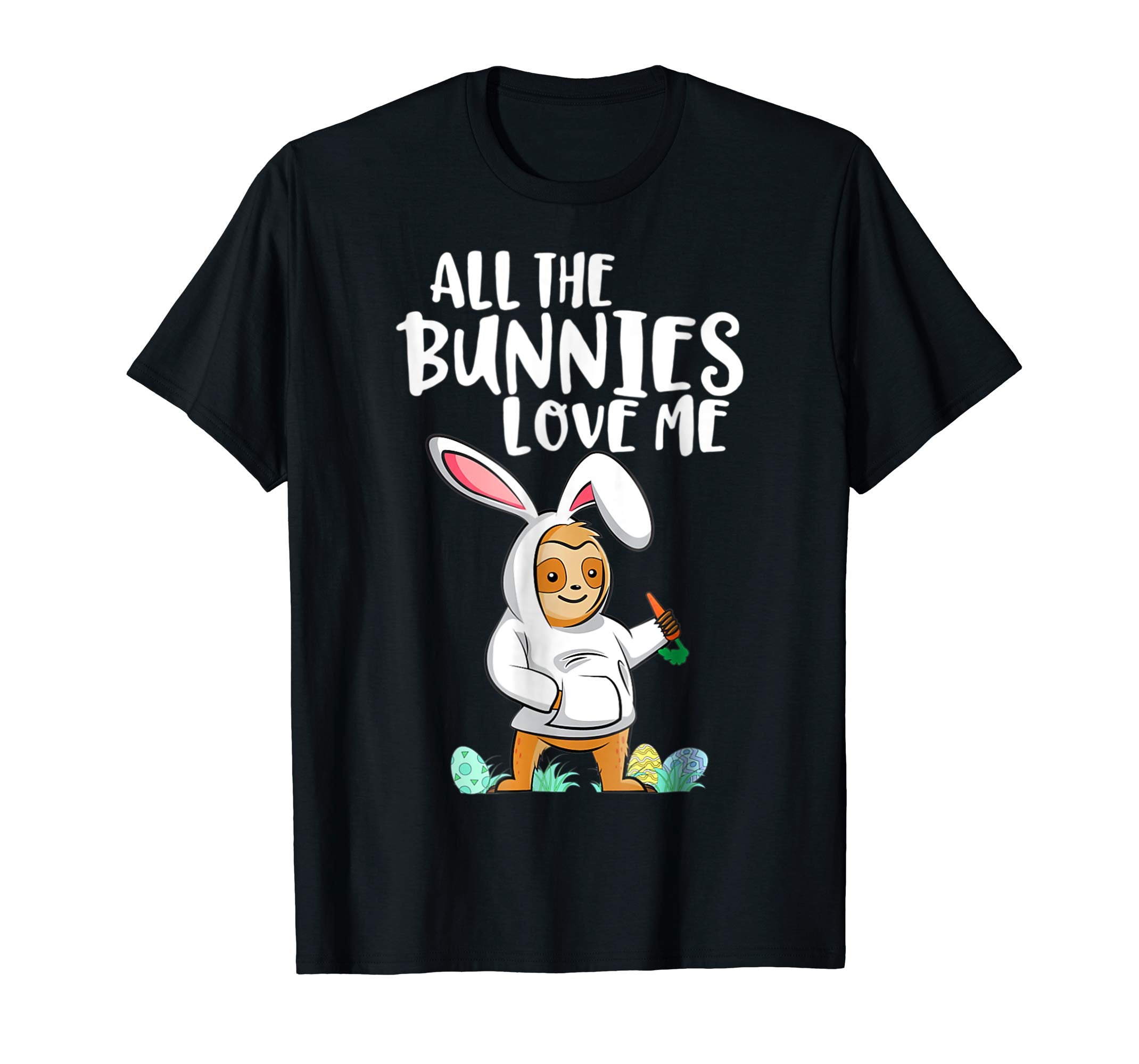 Sloth Easter Bunny Ears Gift Easter Fools Day T Shirt Women