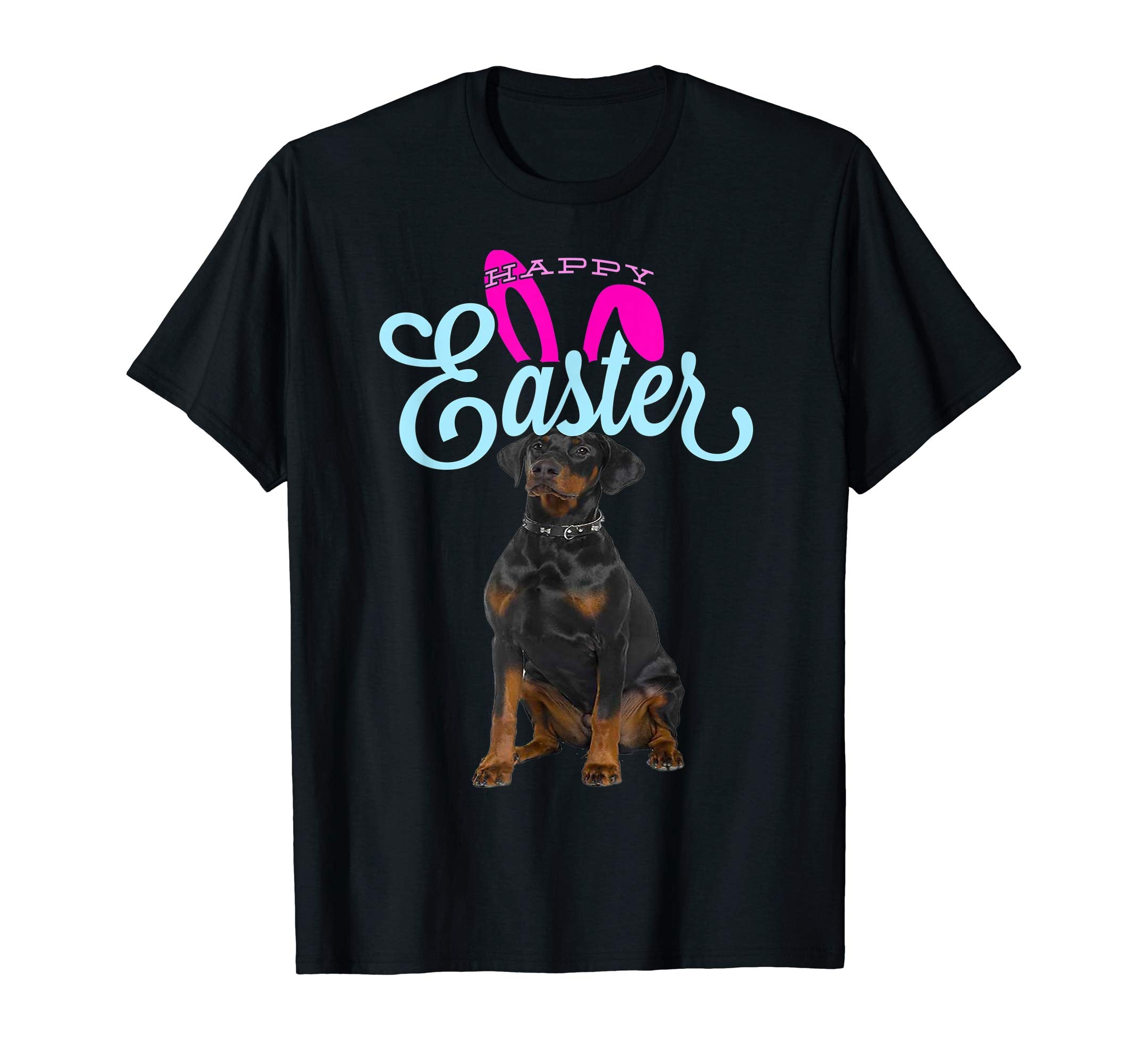 Easter Bunny Doberman Pinscher Tshirt Dog Men Women Gift
