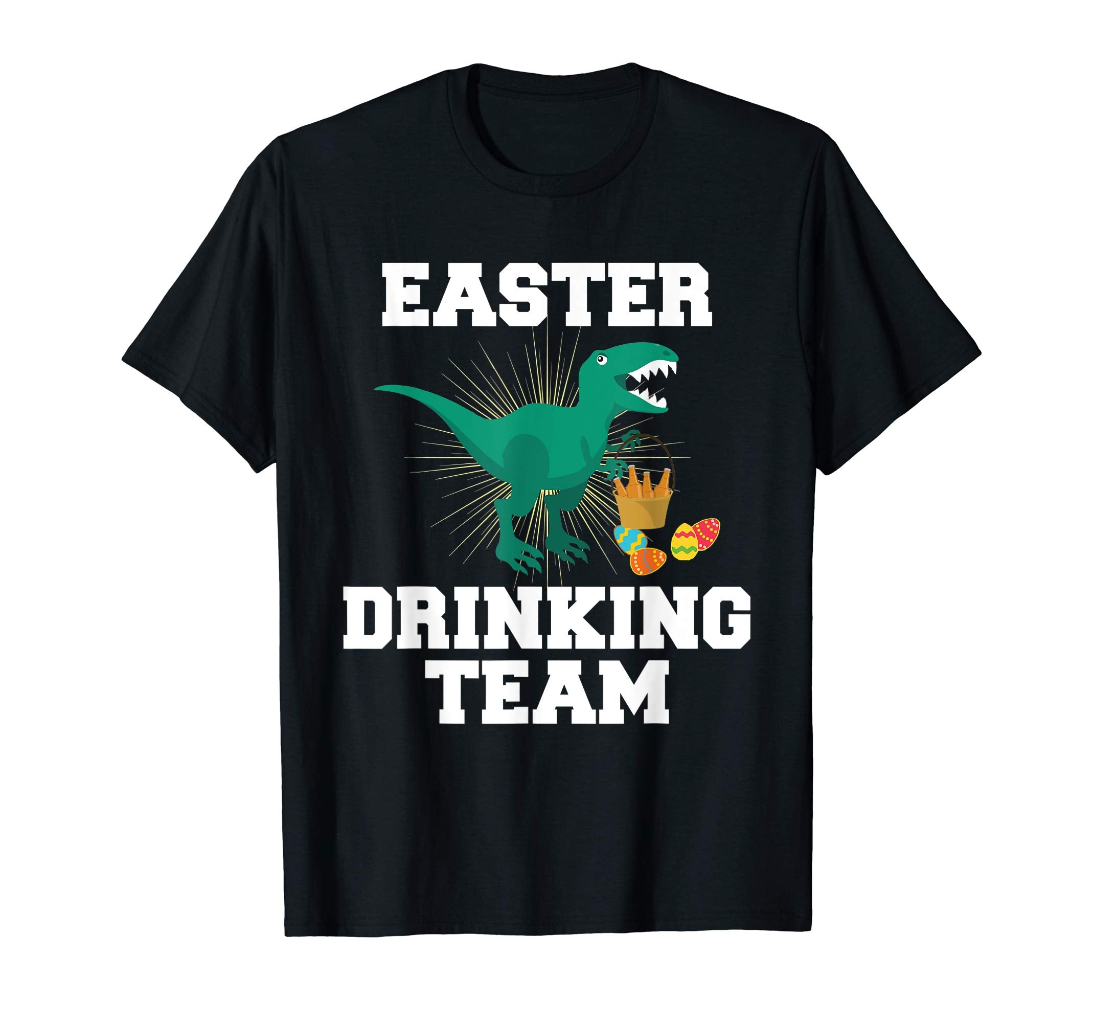 Happy Easter Drinking Team Bunny Dinosaur T-Shirt