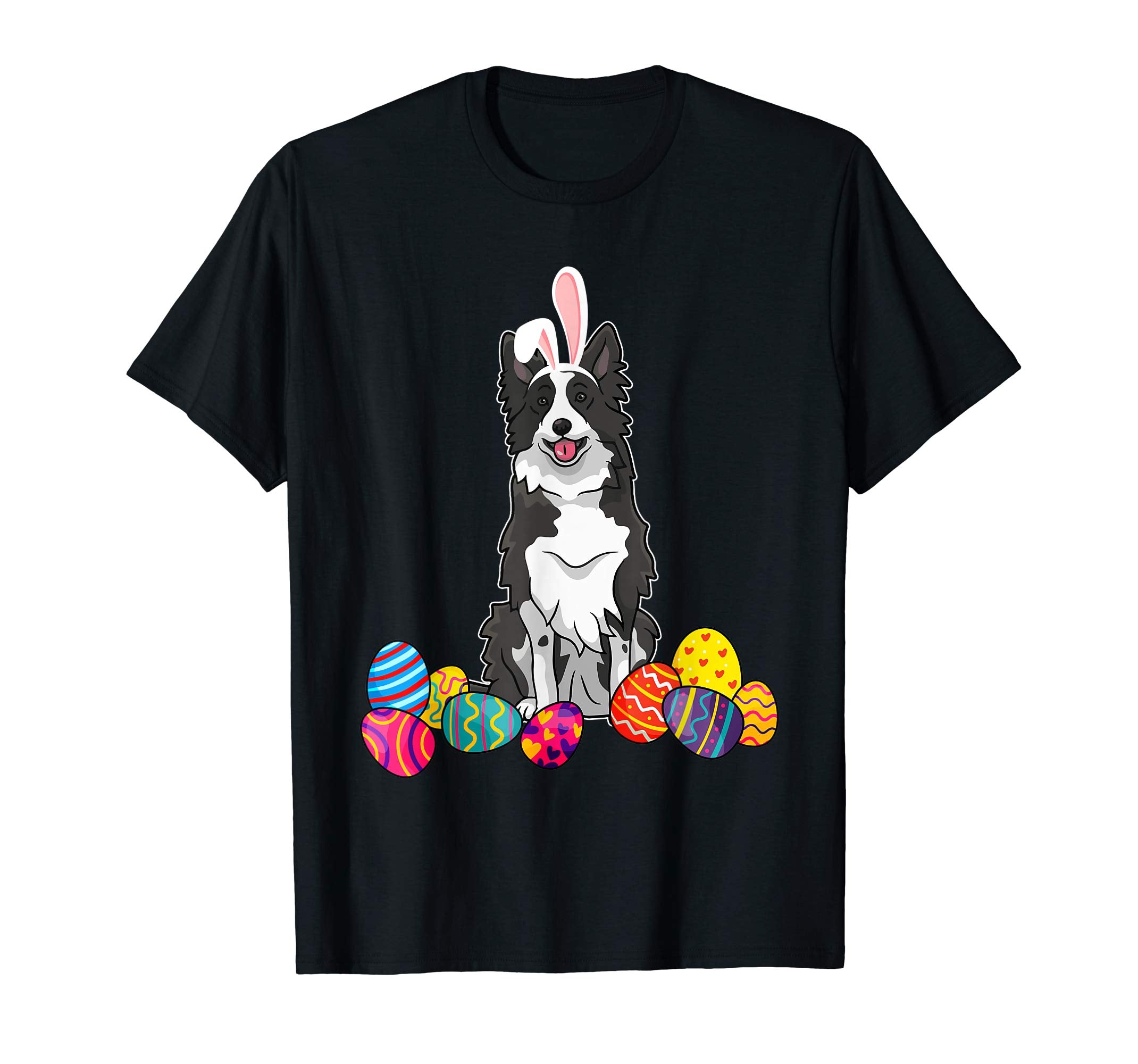 Border Colie Bunny Ear With Egg Easter Easter Day Shirt
