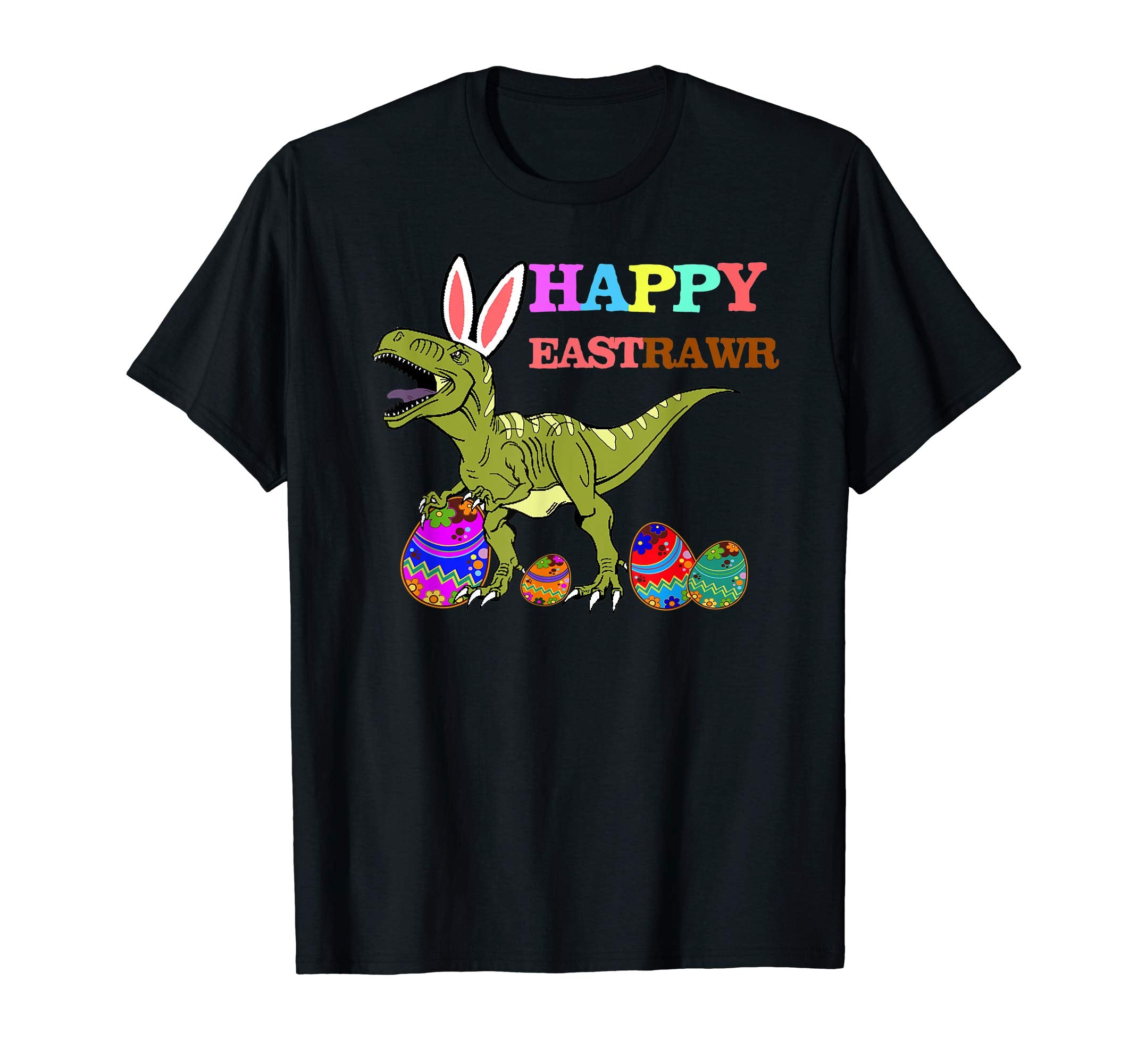 T Rex Dinosaur Easter Bunny Egg Hunter Shirt Kids