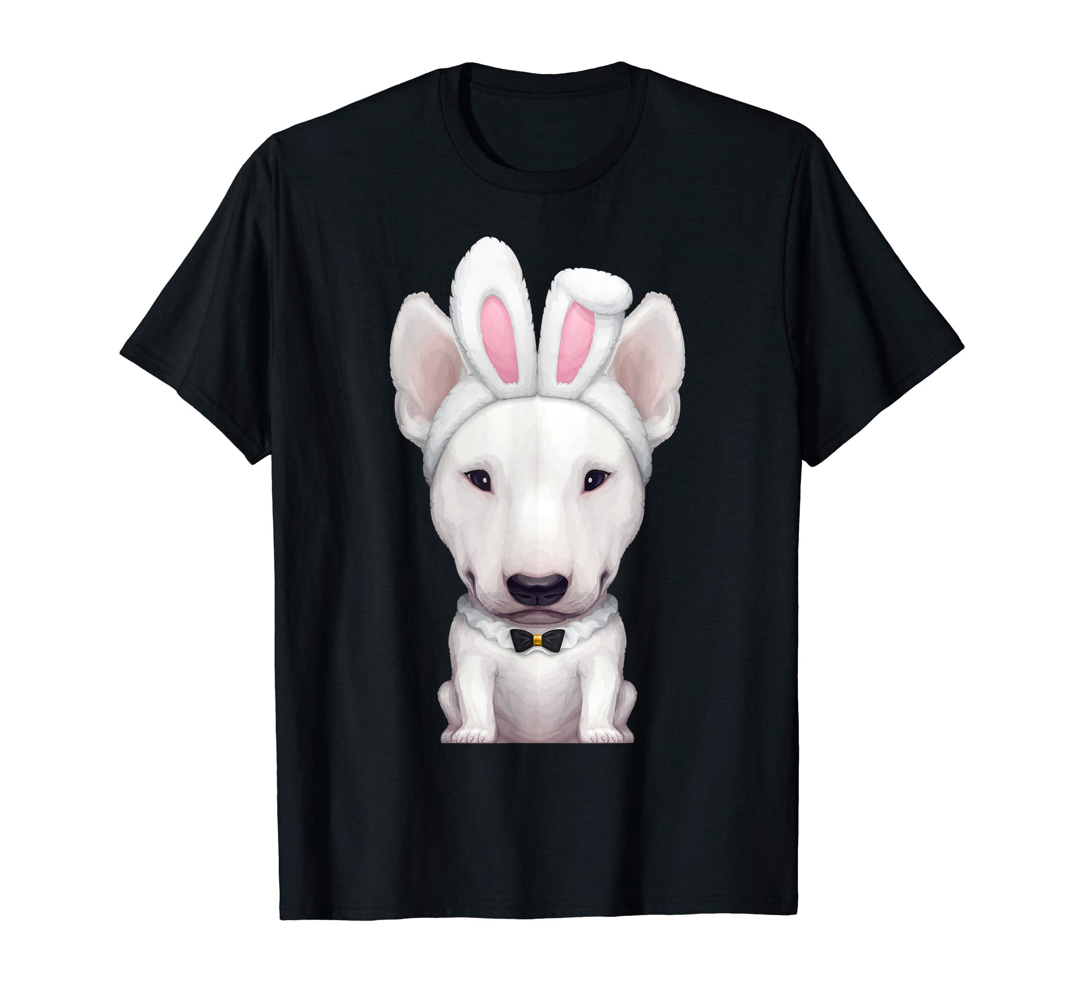 White English Bull Terrier in Easter Bunny Costume T-Shirt