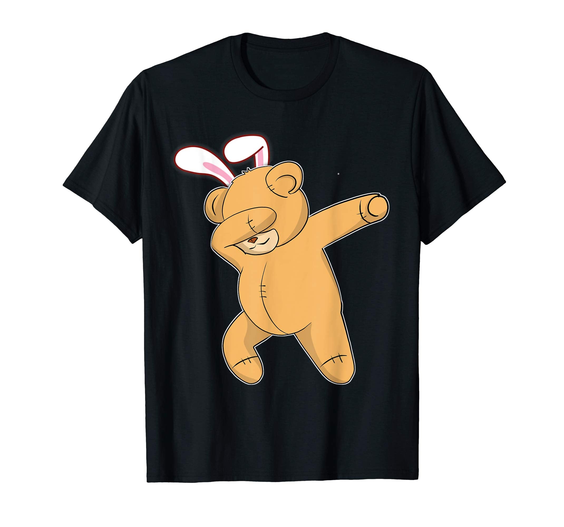 Easter Bunny Dabbing Teddy Bear Tshirt Rabbit Ears Gift