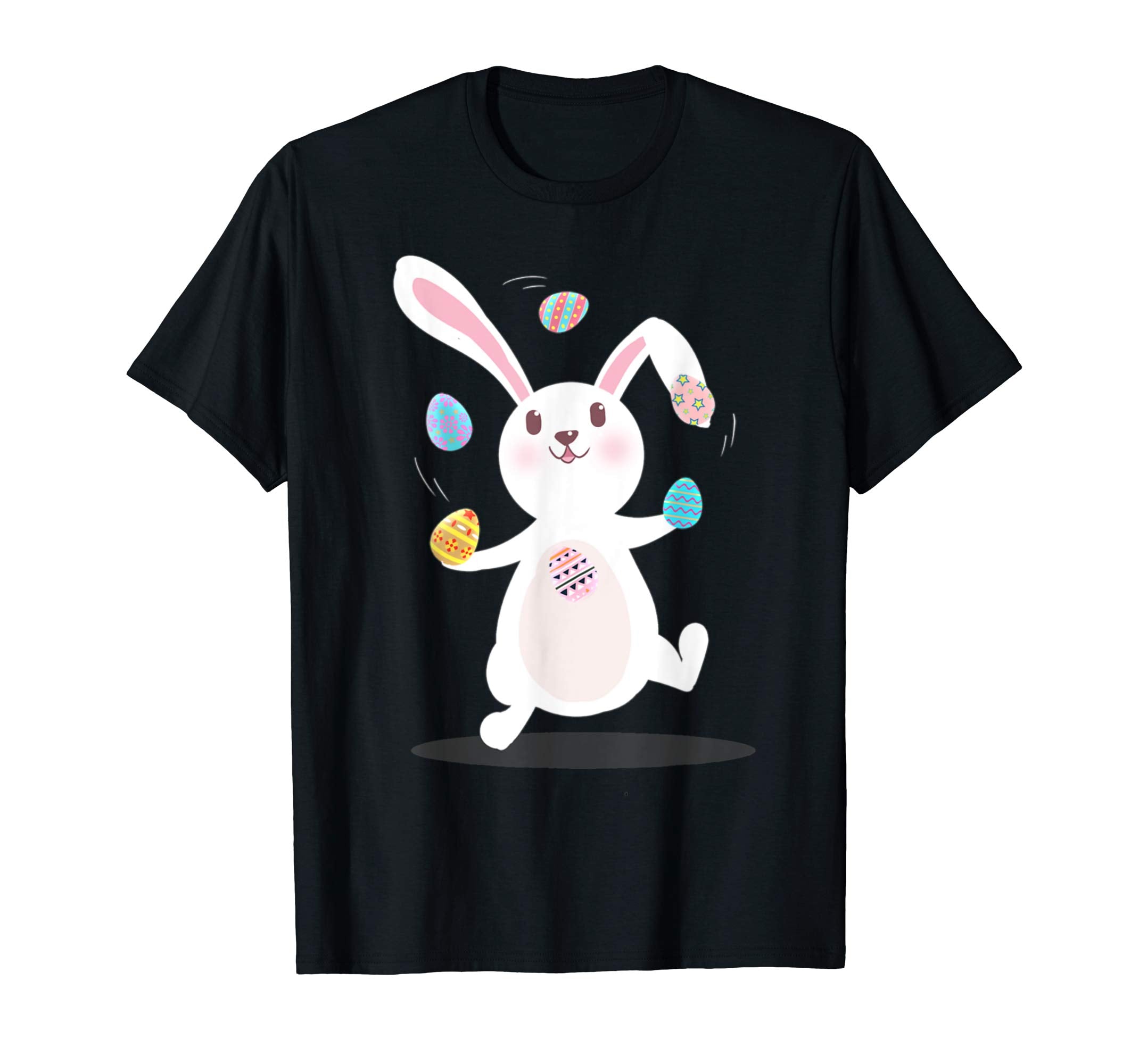 Easter Eggs Tee Easter Rabbit Playing With Eggs Easter Shirt