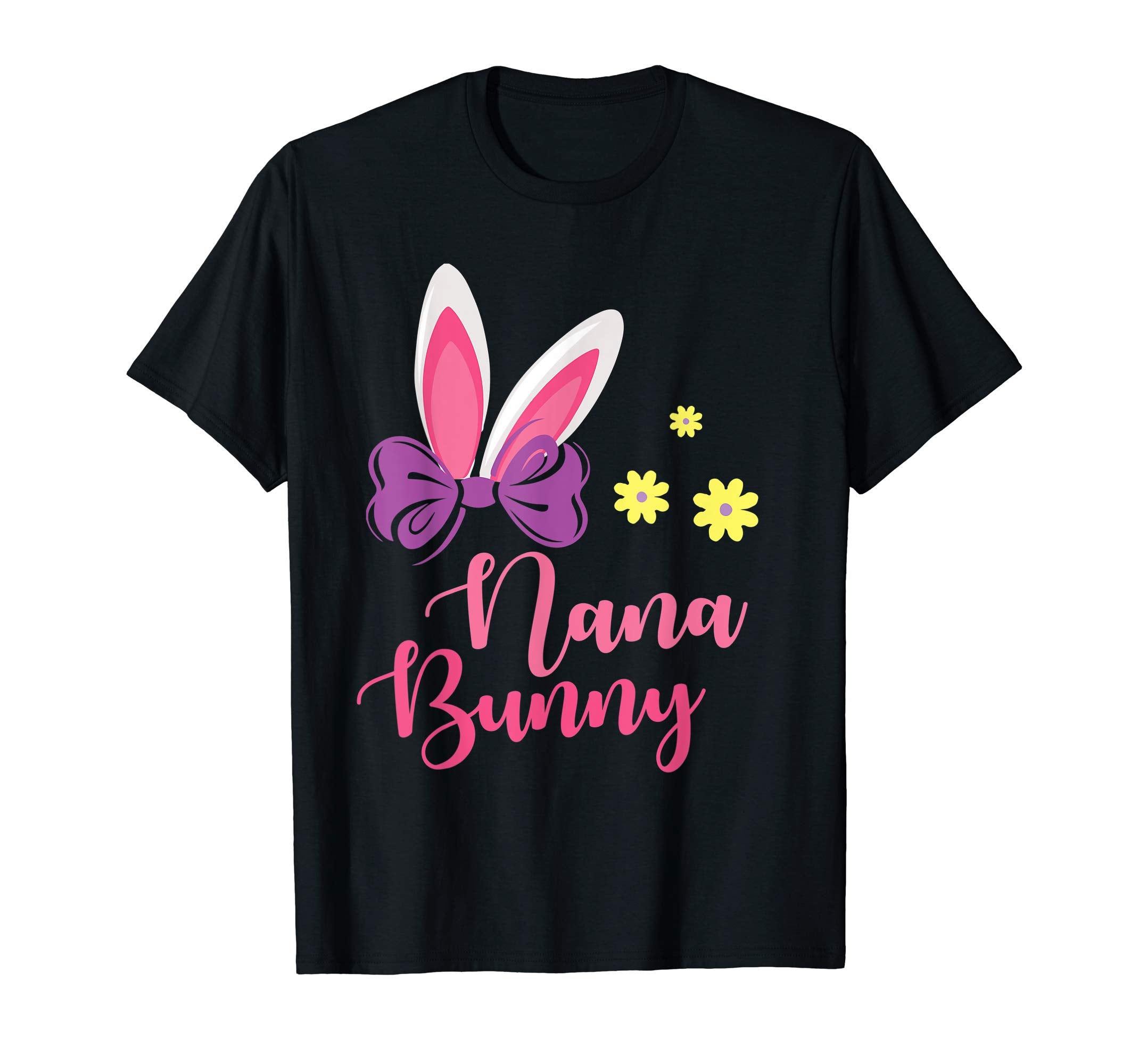Flowers Bunny Rabbit Girl Face Happy Easter Shirt Nana Bunny