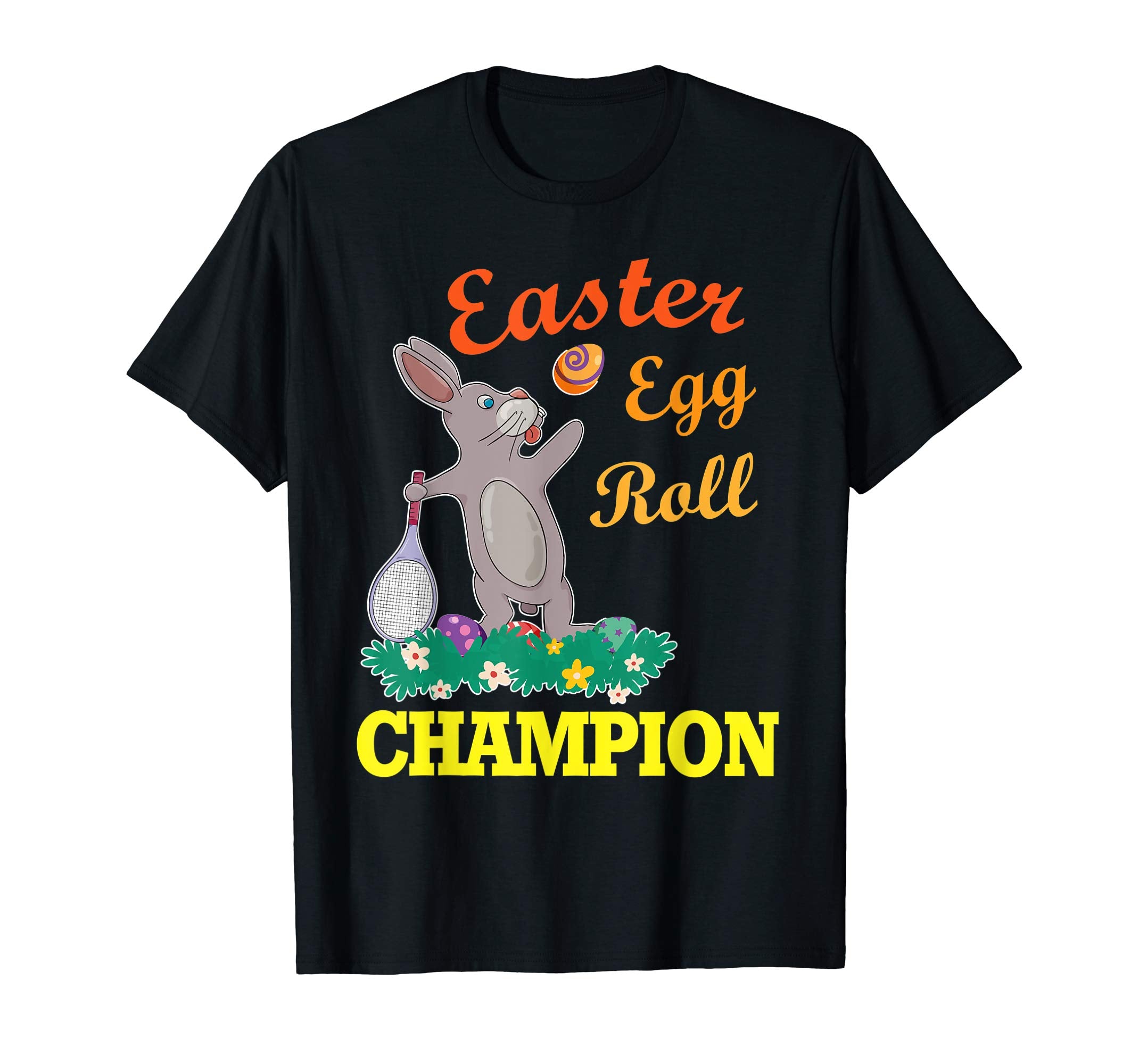 Bunny Rabbit Playing Tennis Easter Egg Roll Champion Shirt