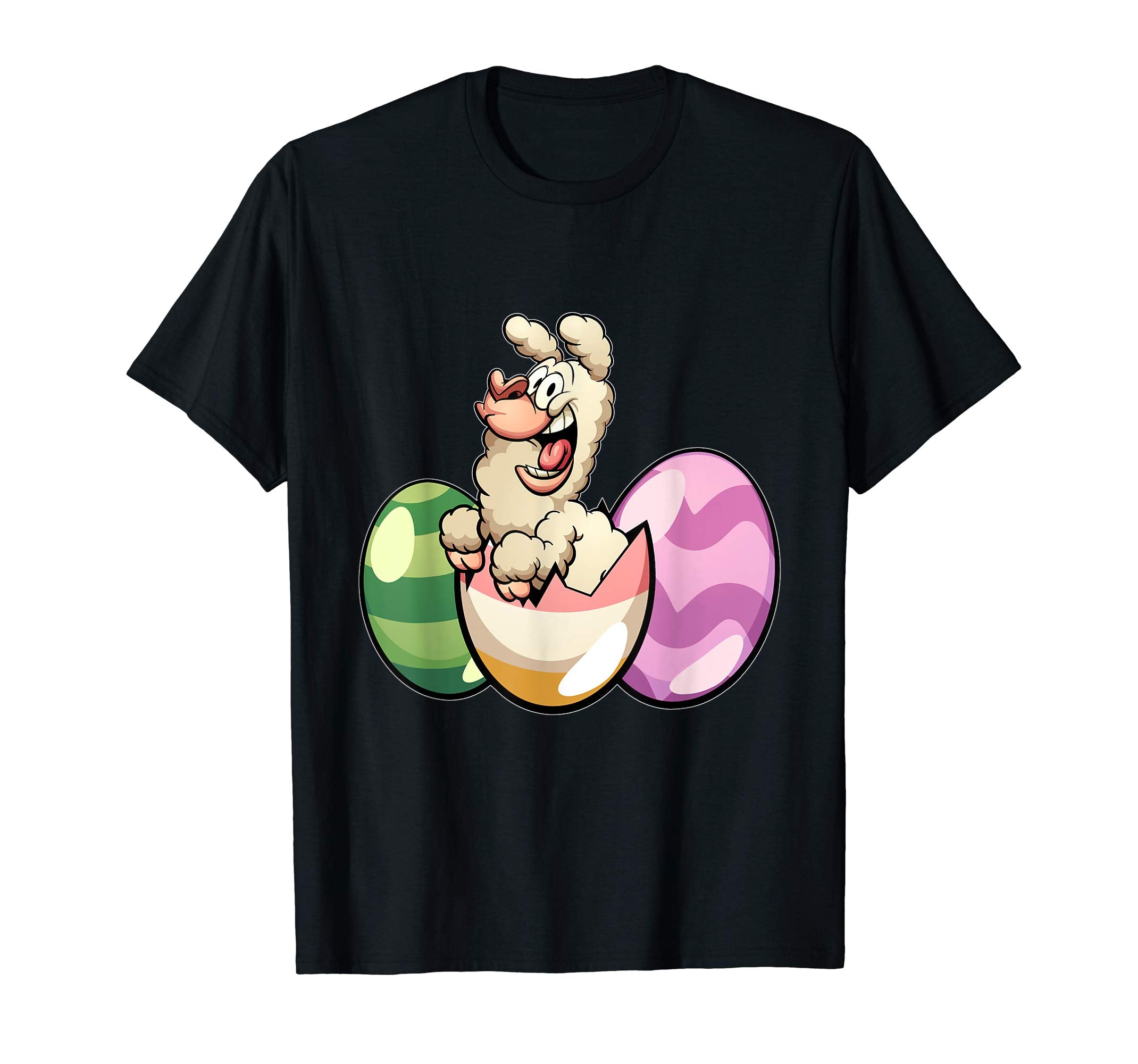 Easter Shirts For Kids Boys Girls Llama Shirt Easter Eggs