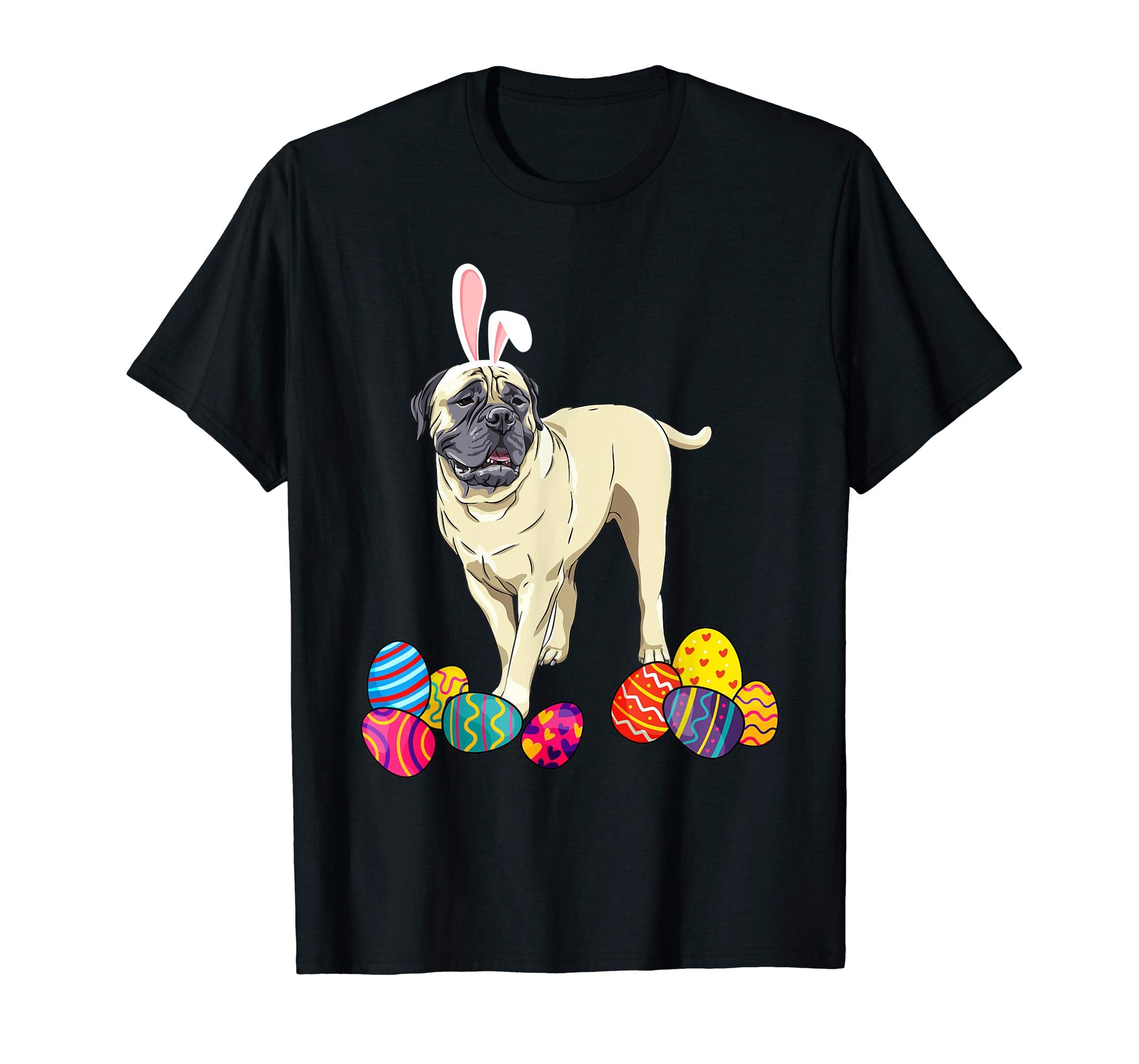 Bullmastiff Bunny Ear With Egg Easter Easter Day Shirt