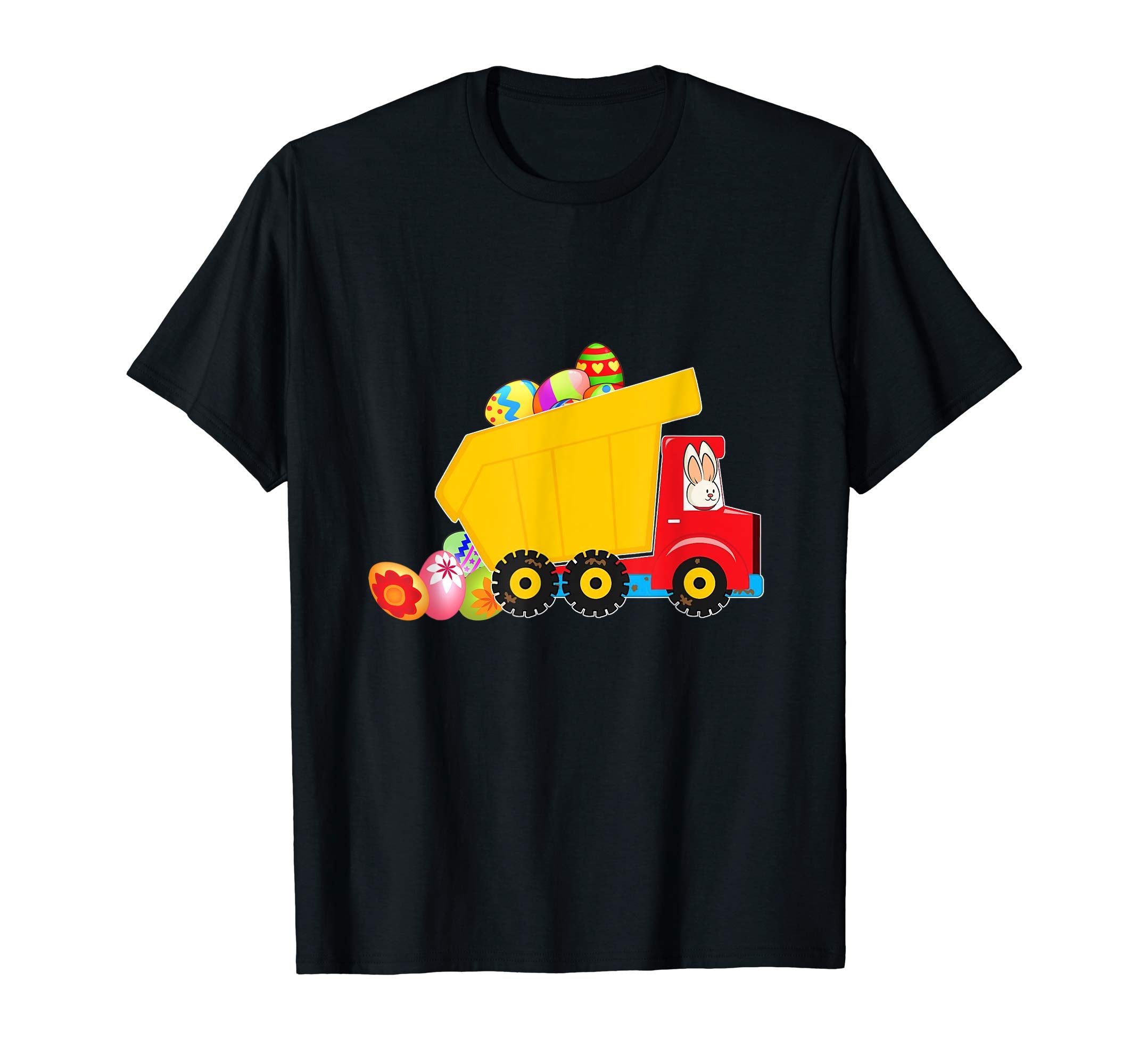 Moms of Boys Dump Truck Easter Bunny and Eggs Kids t shirt