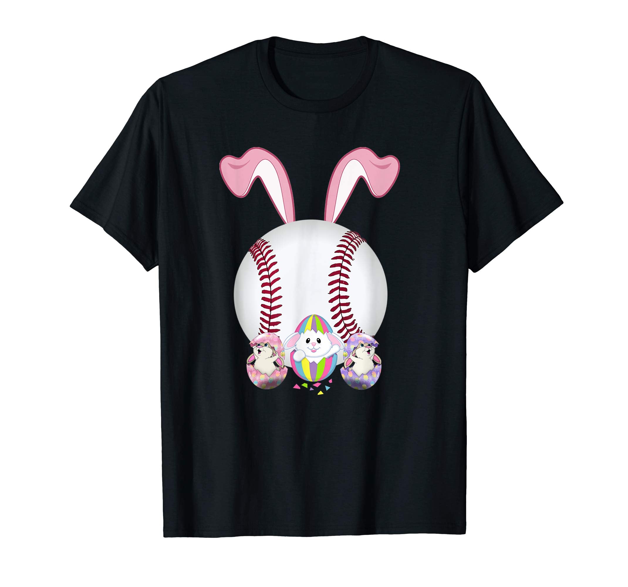 Baseball Easter Bunny Egg T-Shirt Funny For Men Women