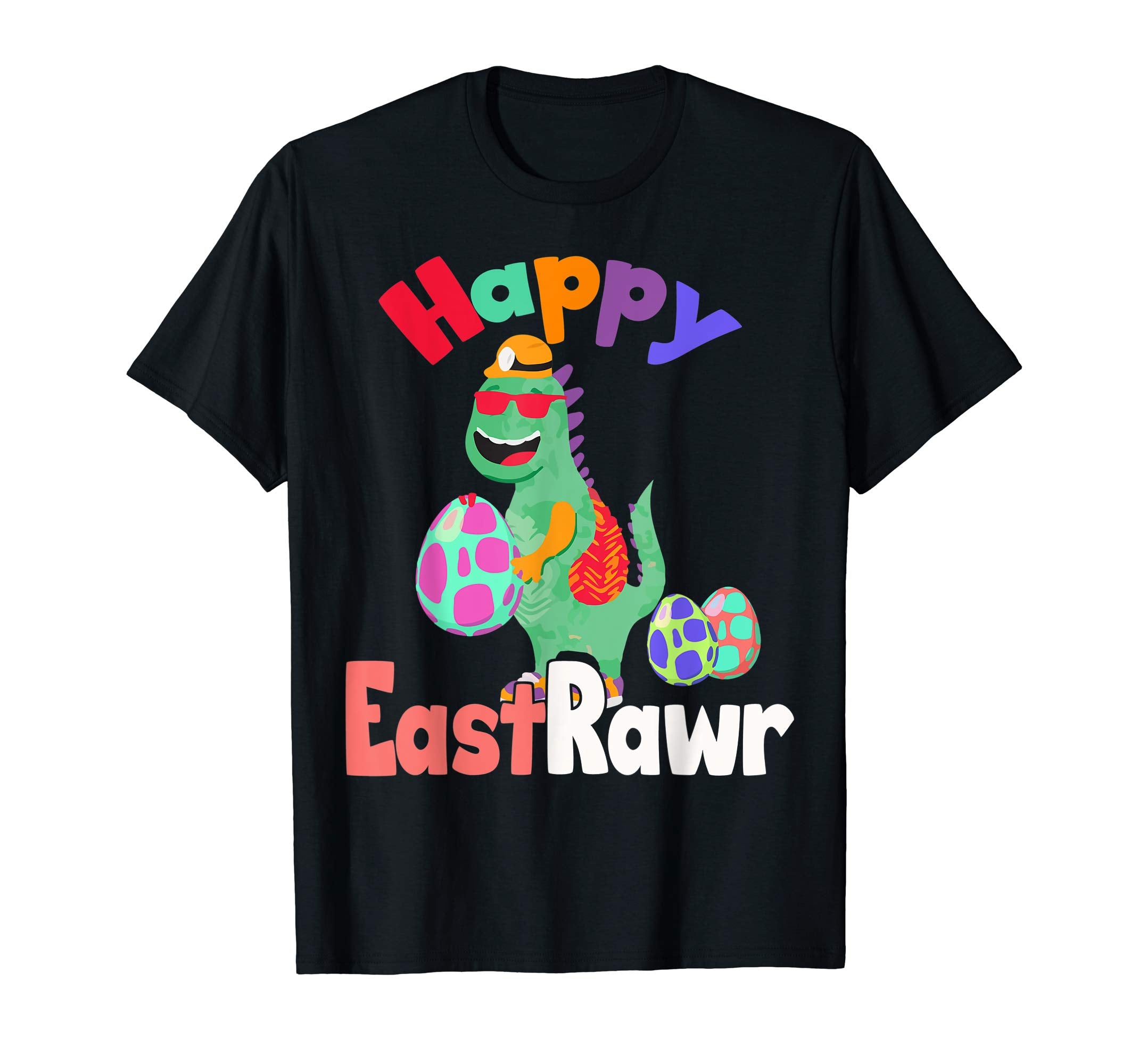Happy Eastrawr T Rex Dinosaur Easter Bunny Egg Shirt Kids