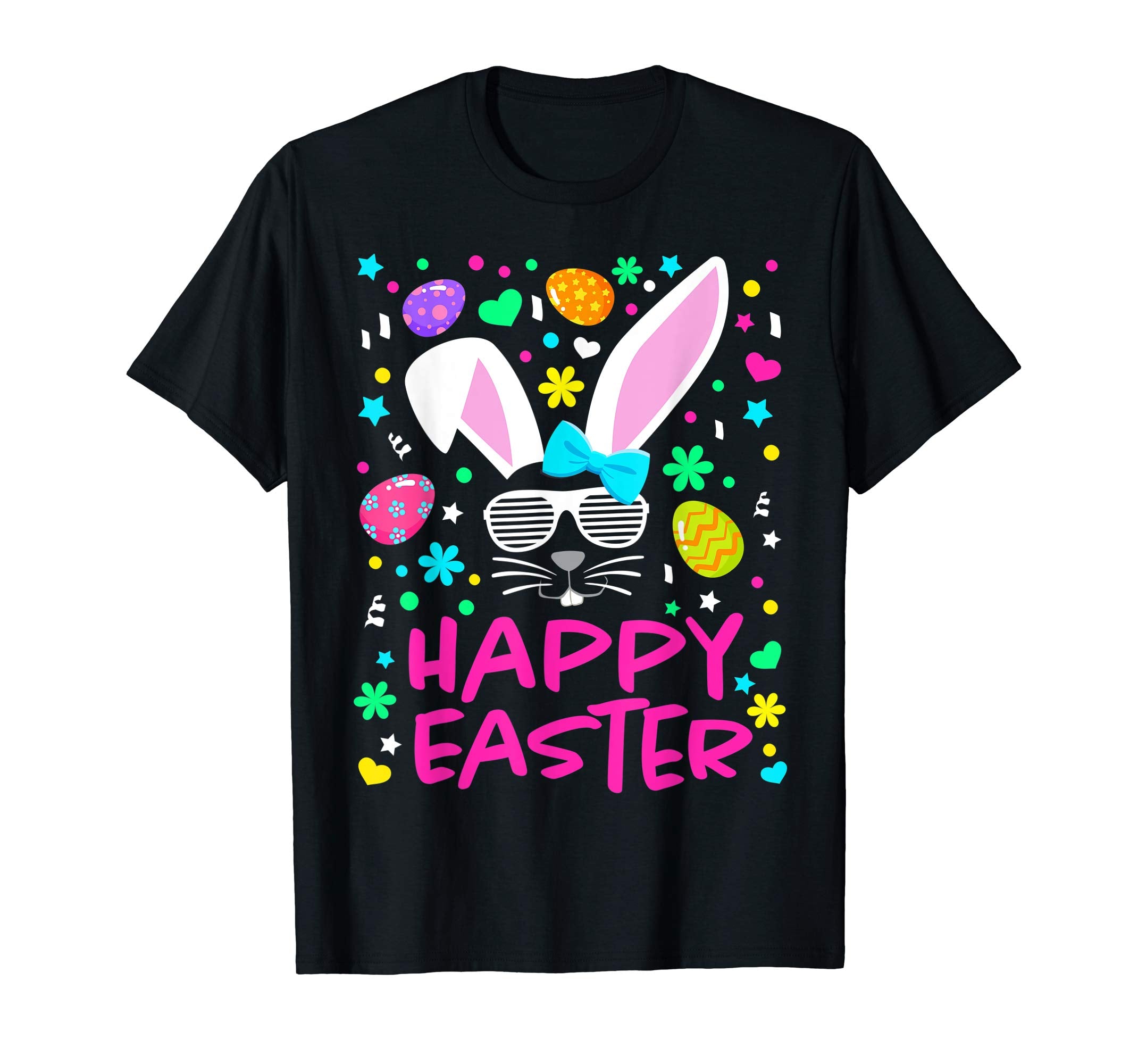 Cute Girls Happy Easter Shirt Easter Bunny Novelty Tee Gift