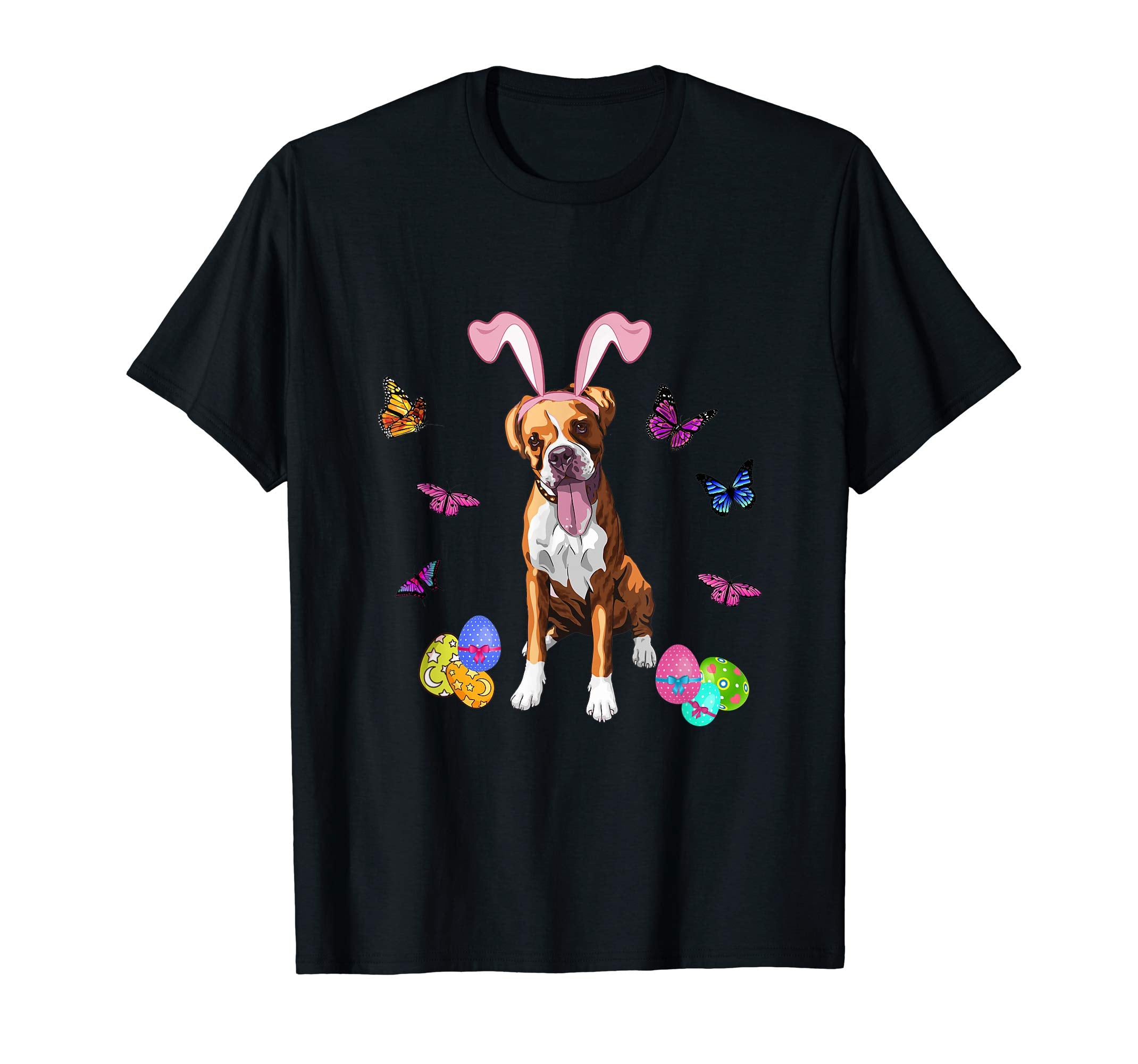 Boxer Bunny Rabbit Happy Easter Day T-Shirt