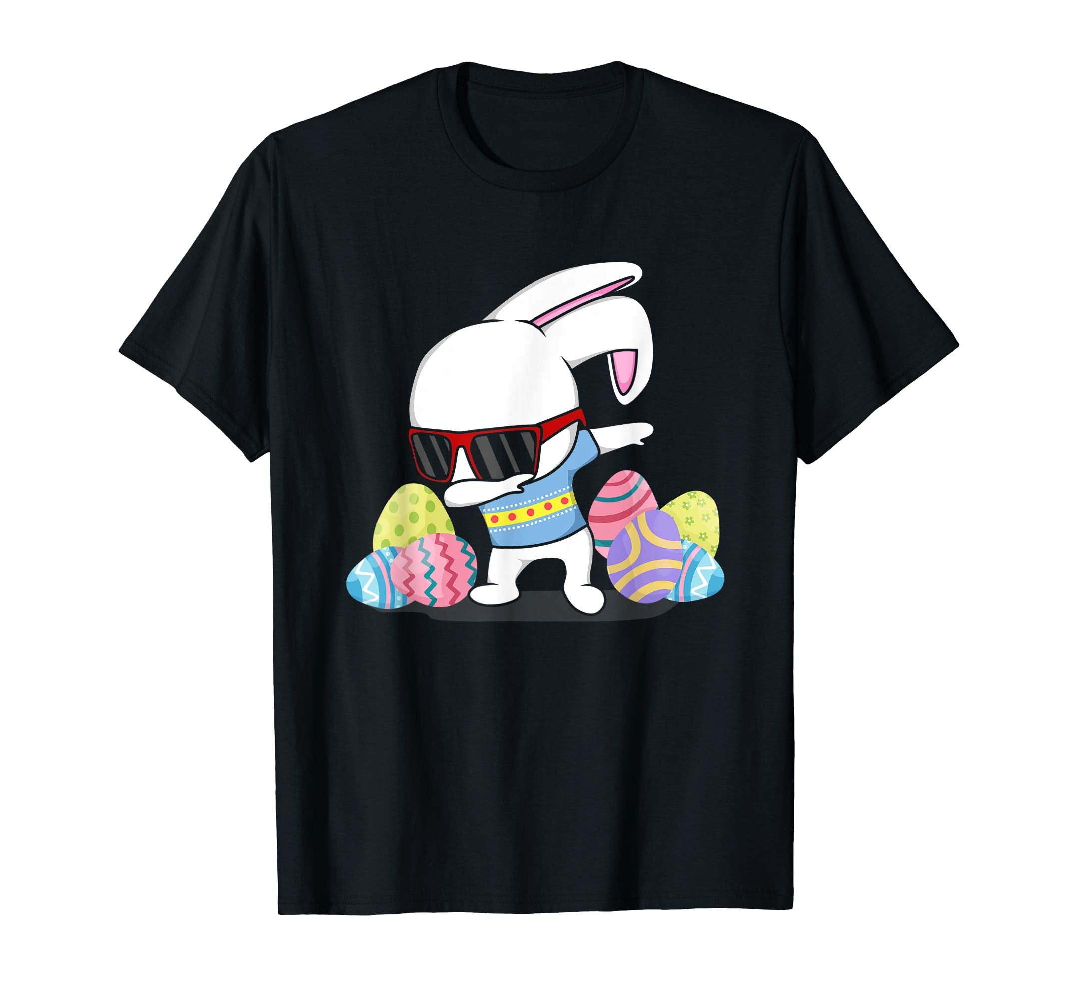 Dabbing Easter Bunny Rabbit T-Shirt Kids Boys Girls