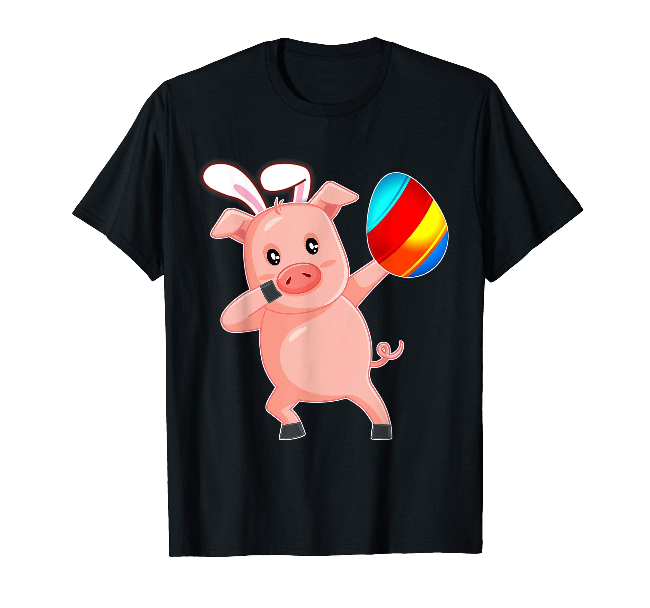 Easter Bunny Dabbing Pig Hog Tshirt Egg Ears Gift