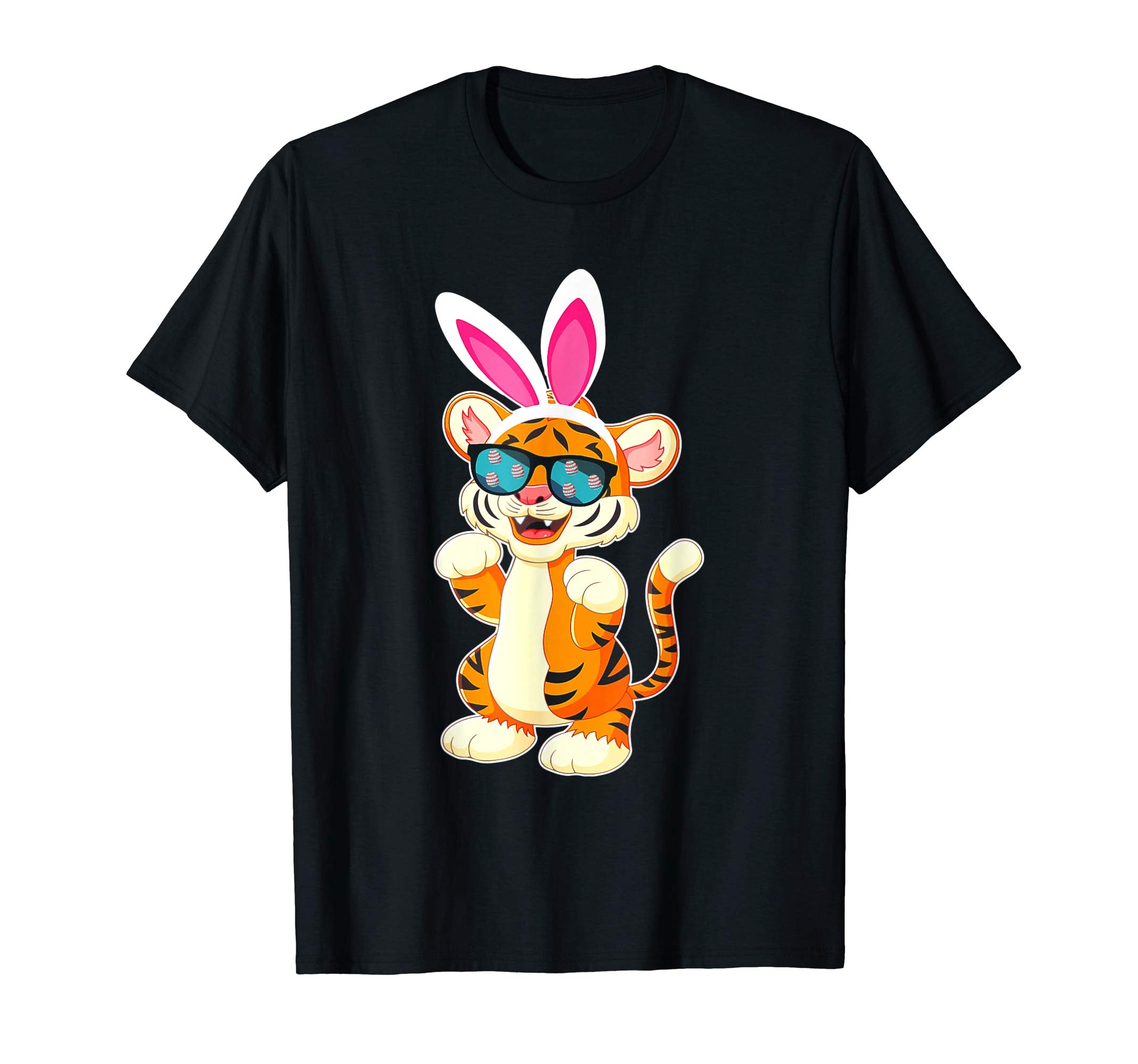 Tiger Dog Cool Sunglass Bunny Hat Happy Easter Day Shirt