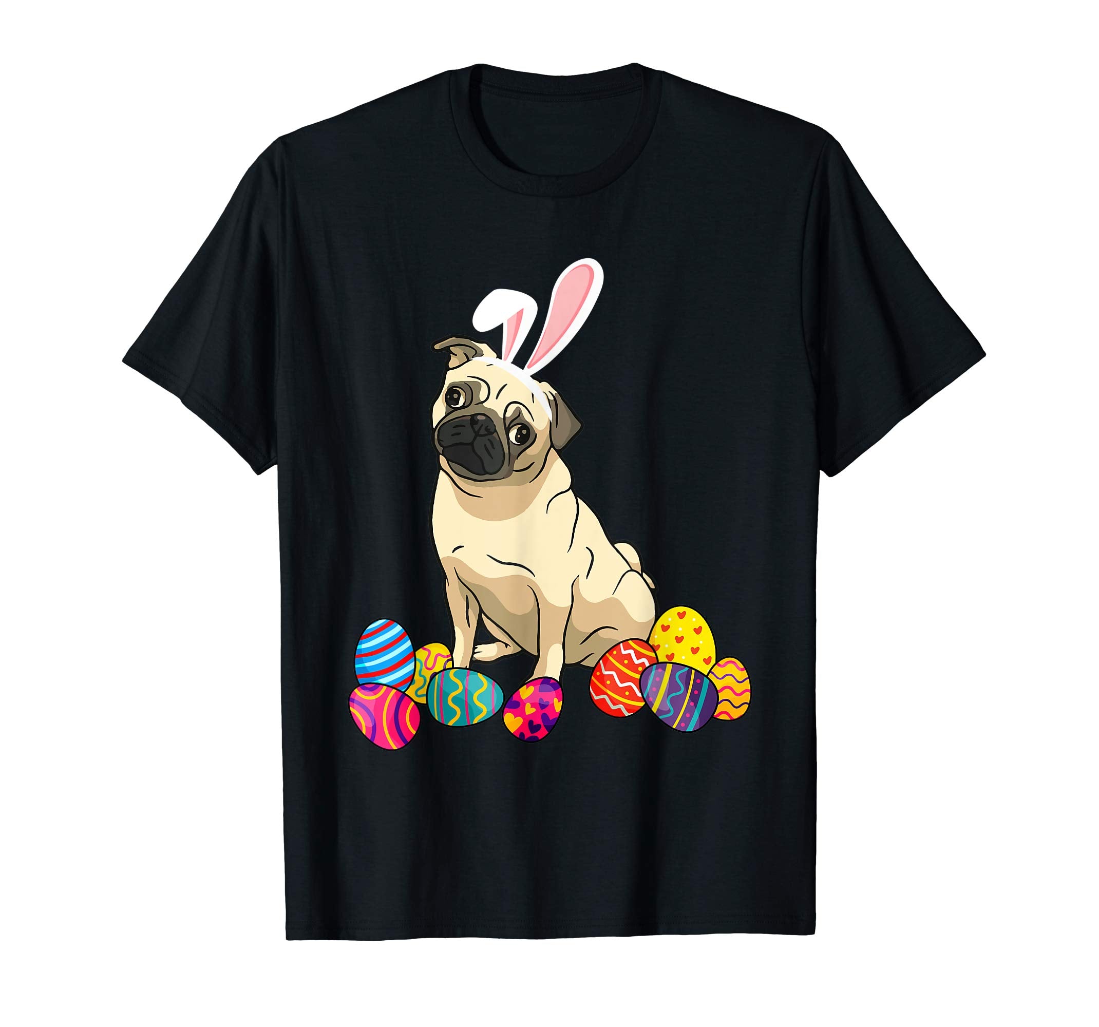 Pug Bunny Ear With Egg Easter Easter Day Shirt