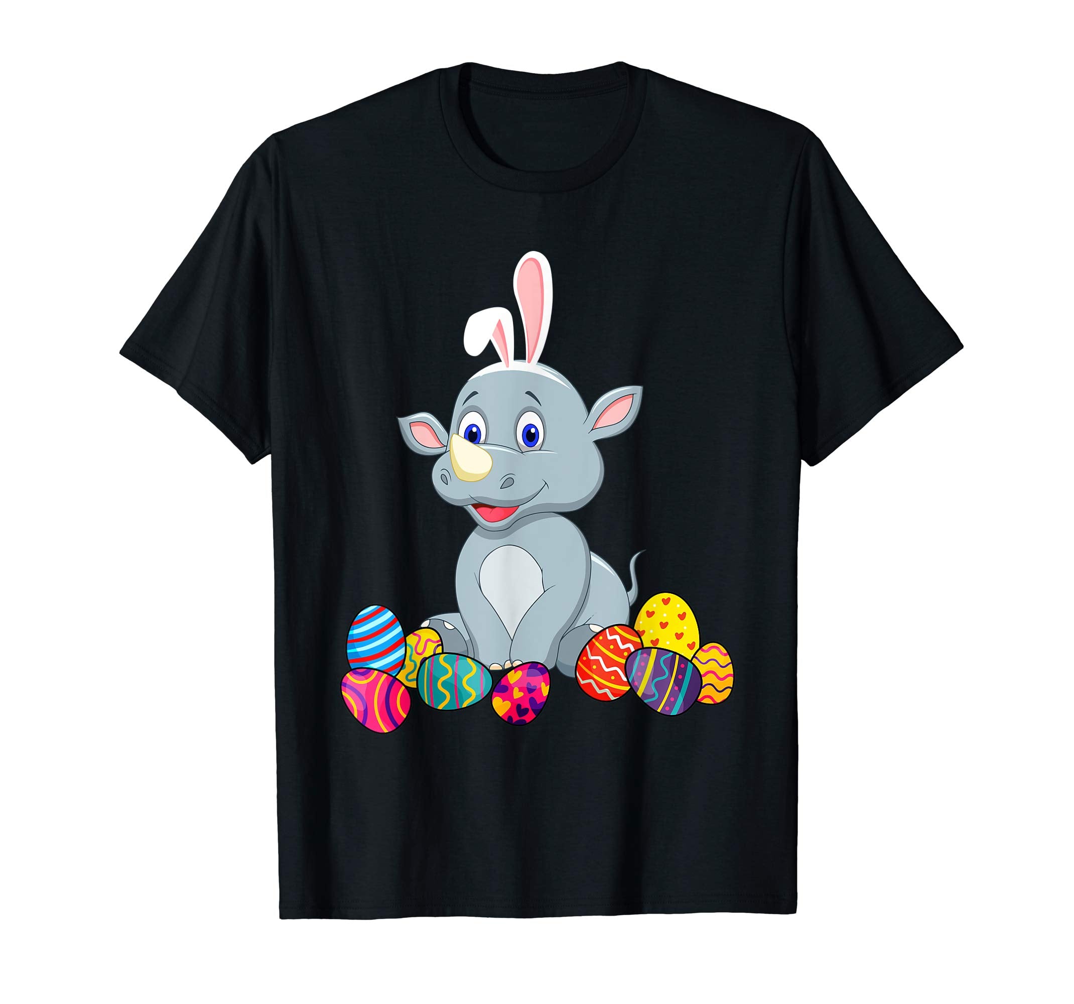 Rhino Bunny Ear With Egg Easter Easter Day Shirt