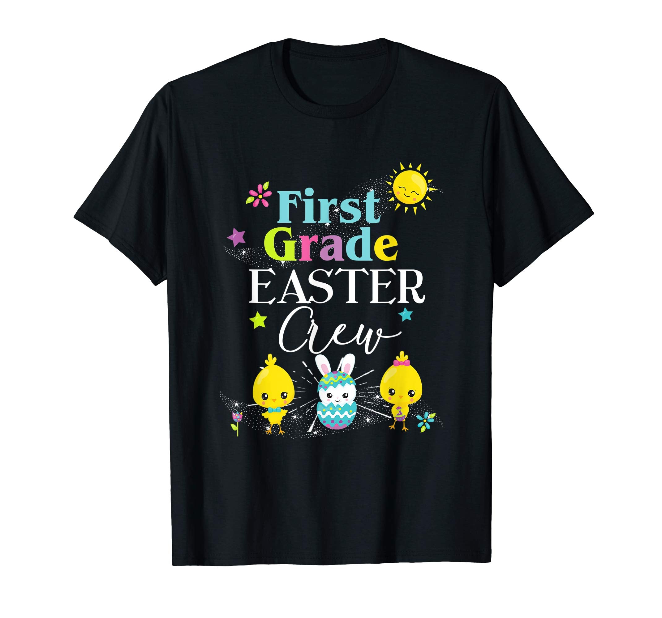 First Grade Teacher Student Easter School TShirt Cute Crew