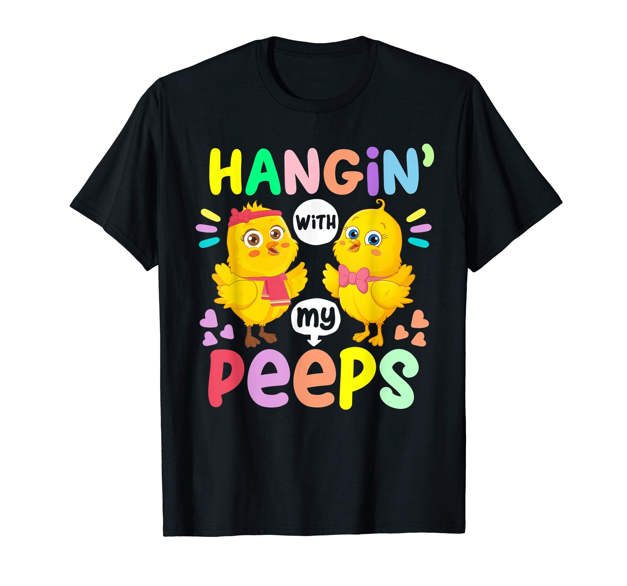 Hanging With My Peeps Happy Easter Kids Boys Girls T Shirt