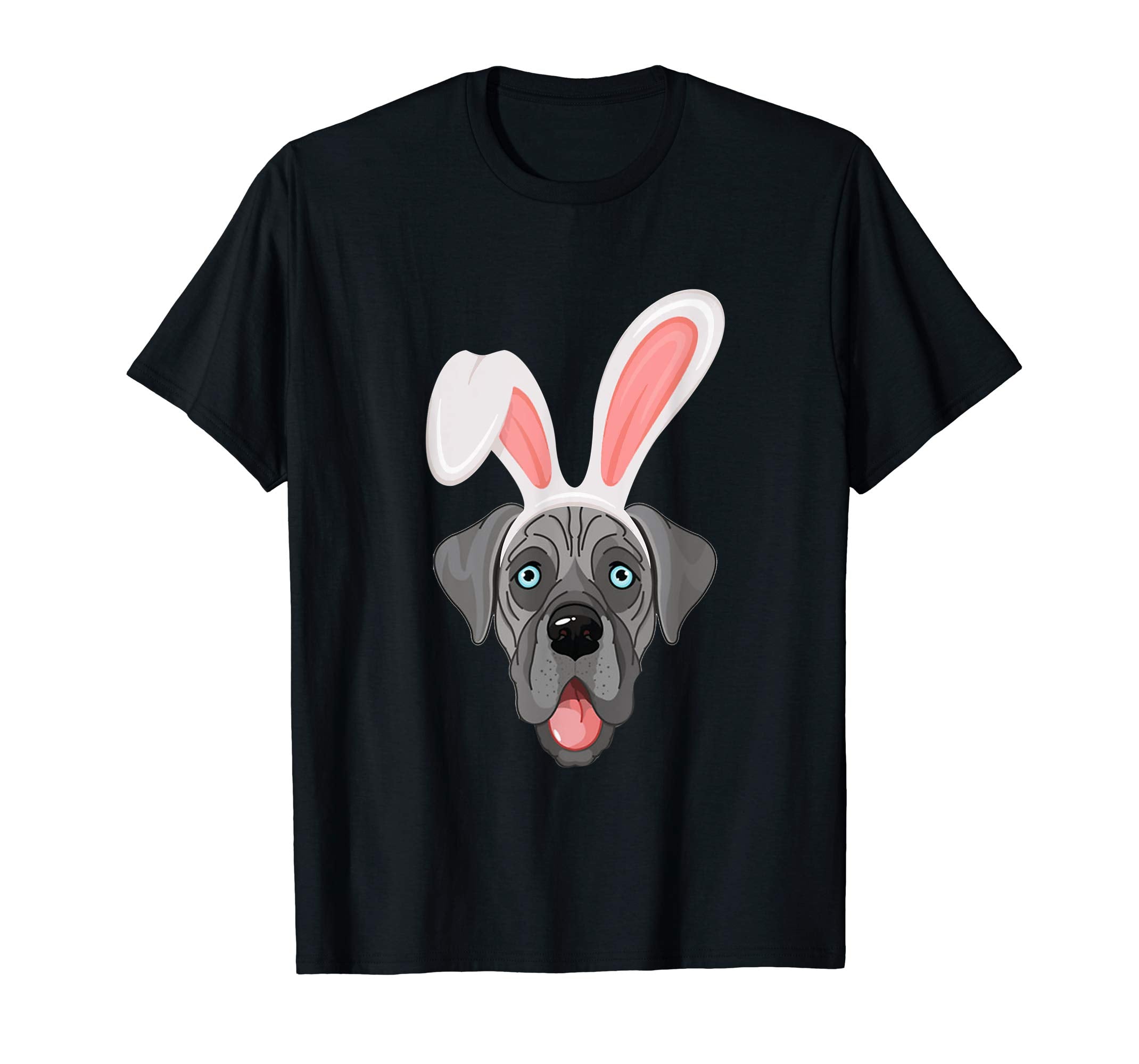 Great Dane Dressed As Easter Bunny With Rabbit Ears T-Shirt