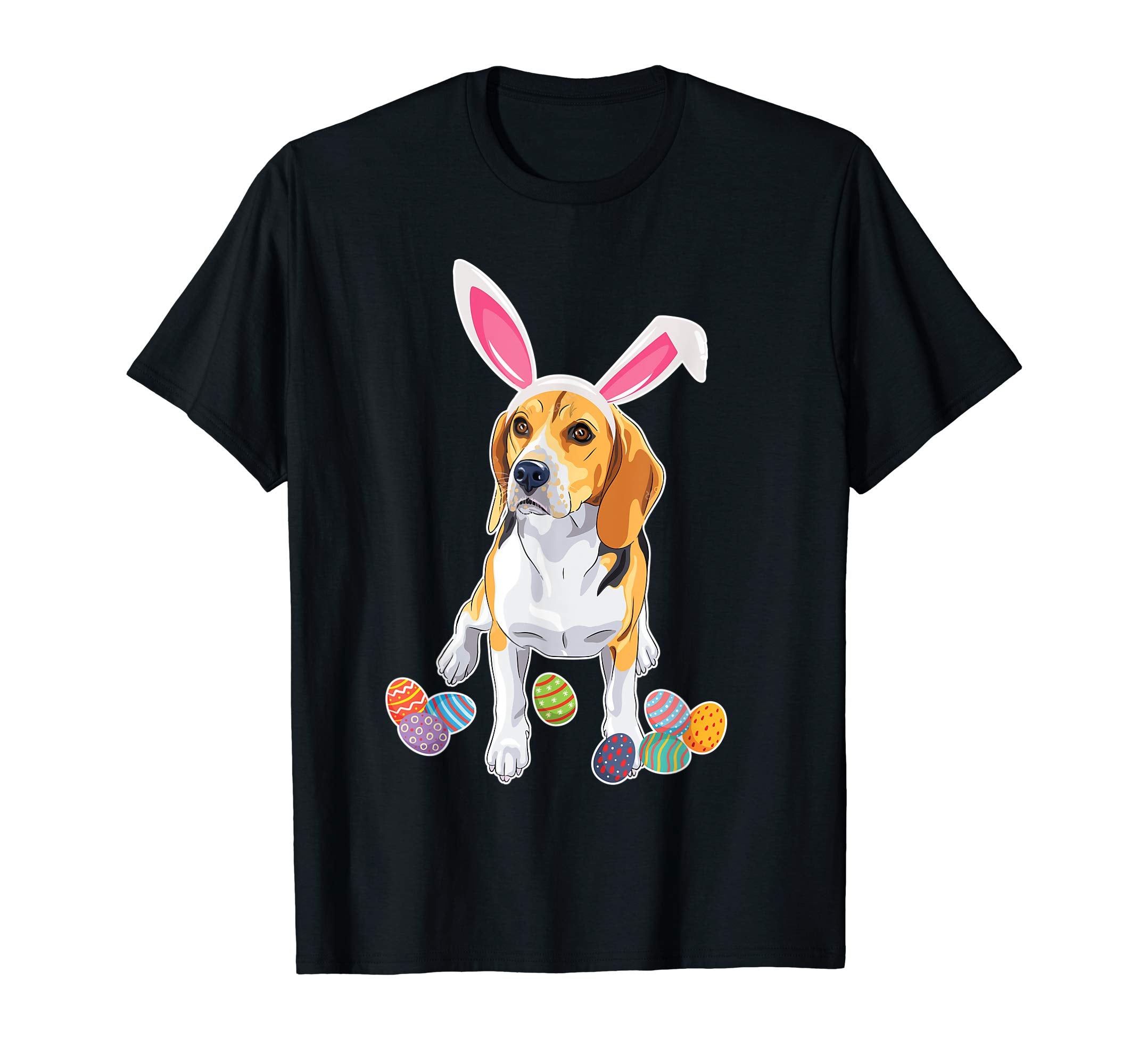 Beagle Dog With Bunny Rabbit Hat Easter Eggs Happy Day Shirt