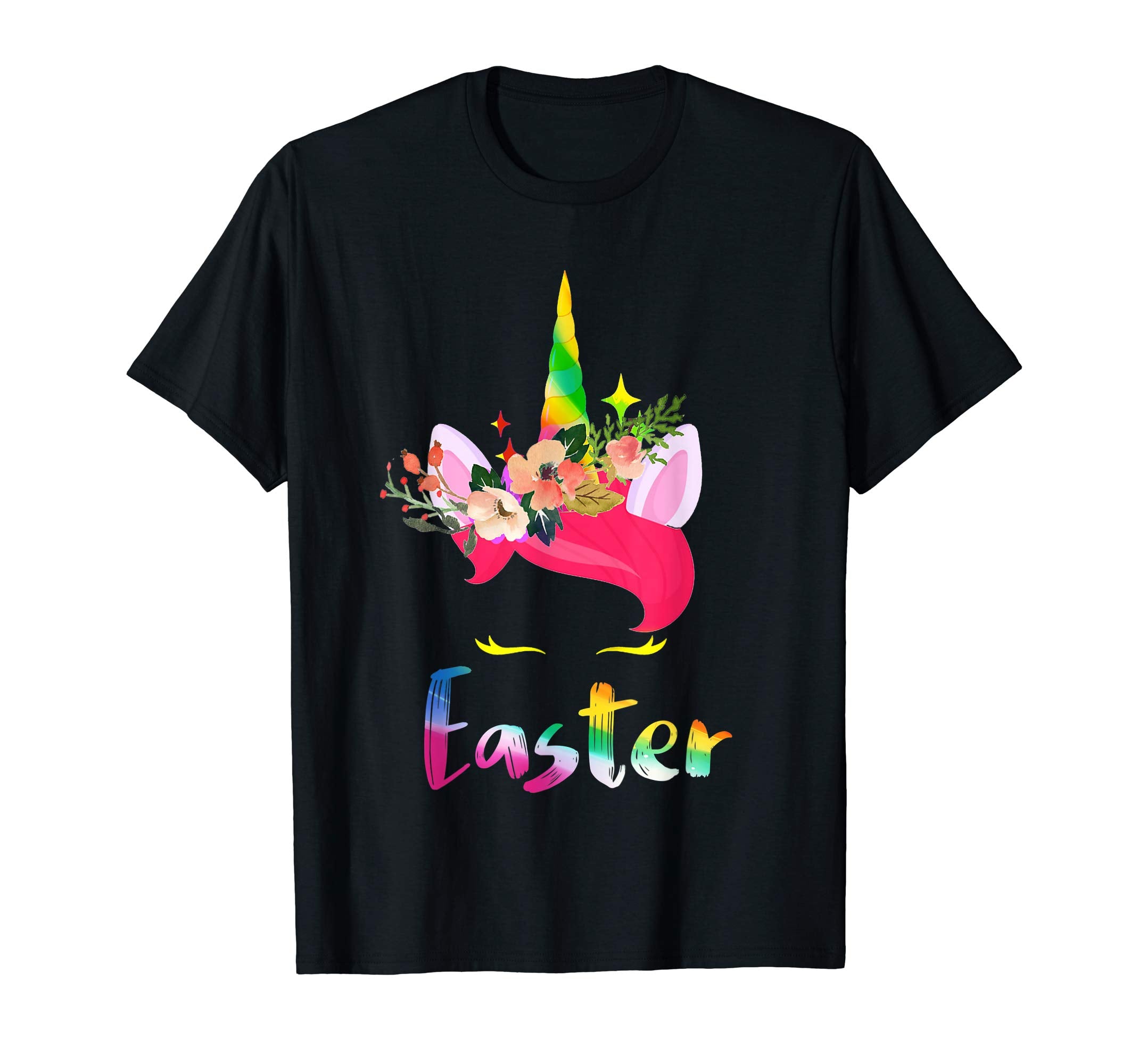 Rainbow Unicorn Easter Shirt Custom Name Gift for girls