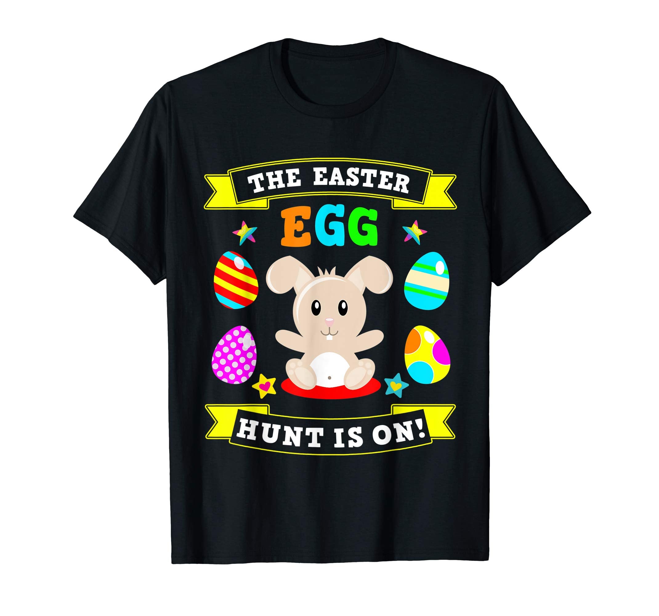 The Easter Egg Hunt Is On Cute Bunny Rabbit Tshirt