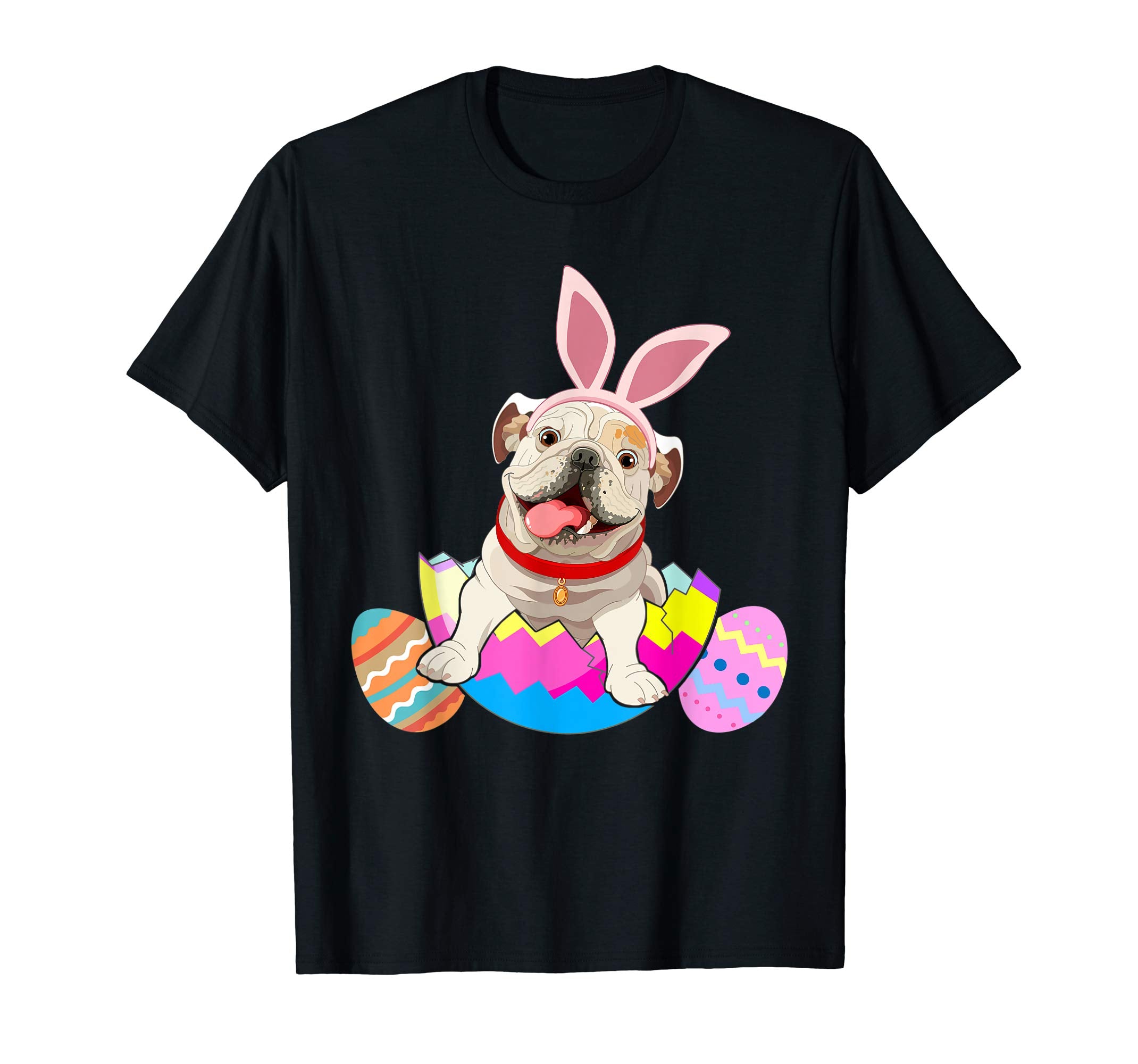 Bulldog Wearing Easter Bunny Ears Funny Bulldog T Shirt