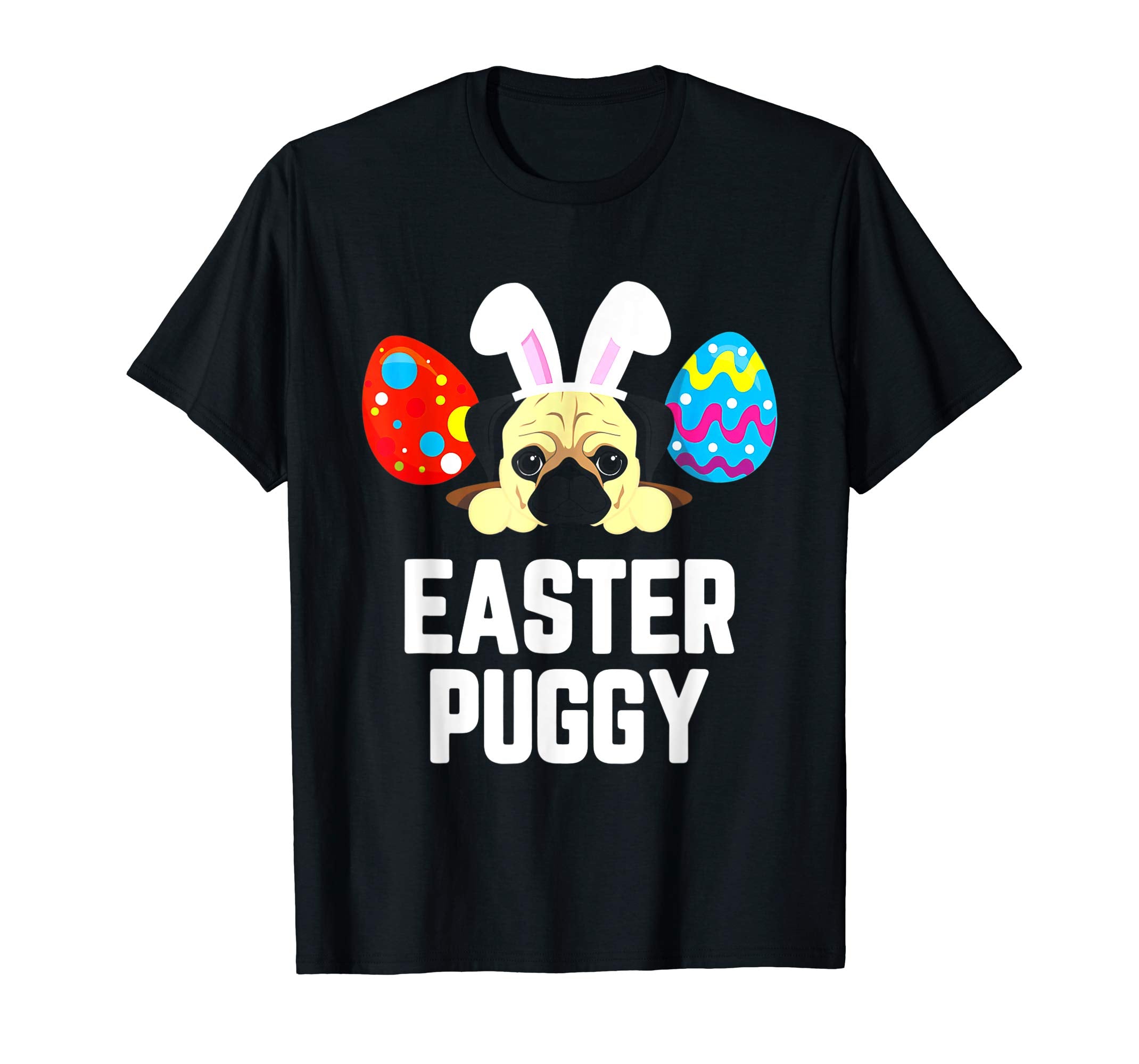 Easter Puggy Cute Dog Pug Funny Easter T-Shirt Women Kids