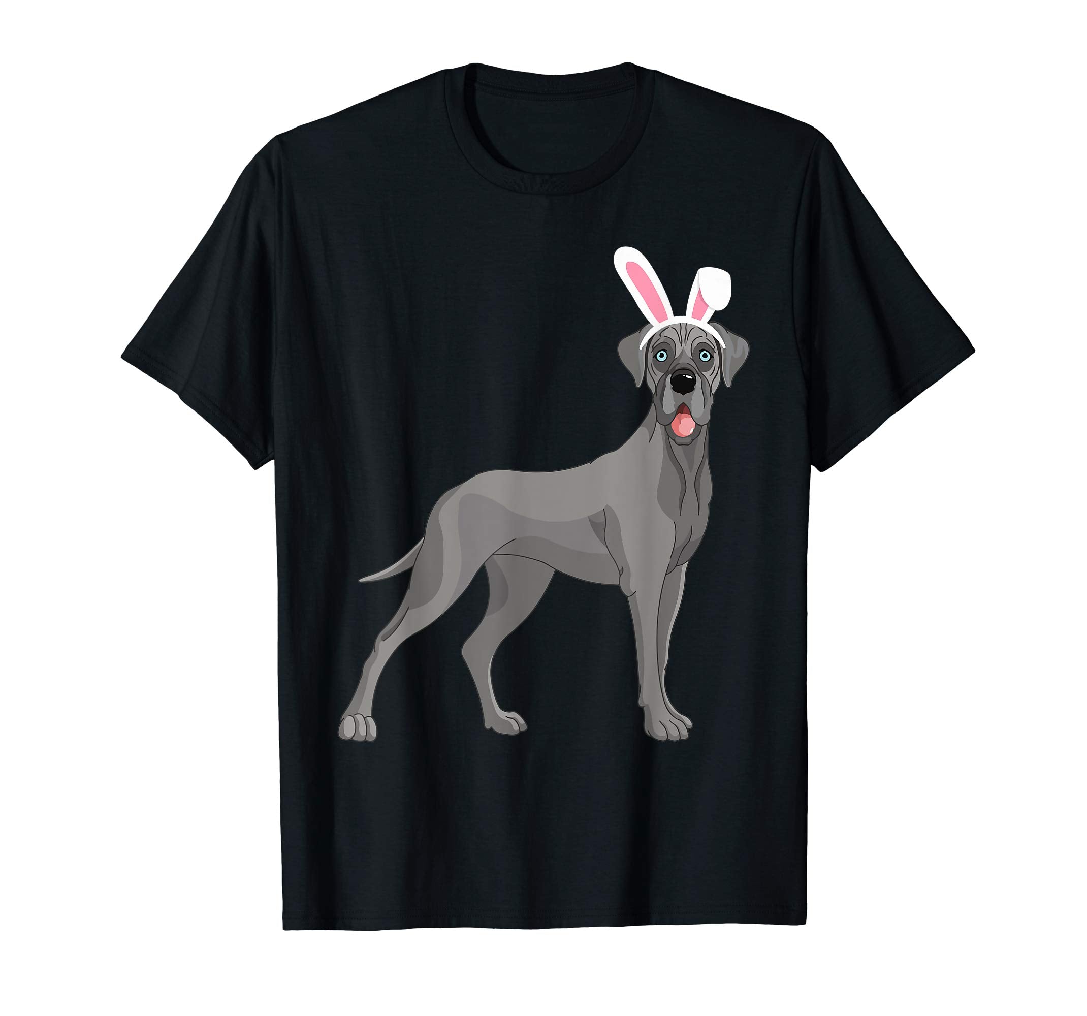 Great Dane Dog With Bunny Rabbit Hat Easter Happy Day Shirt