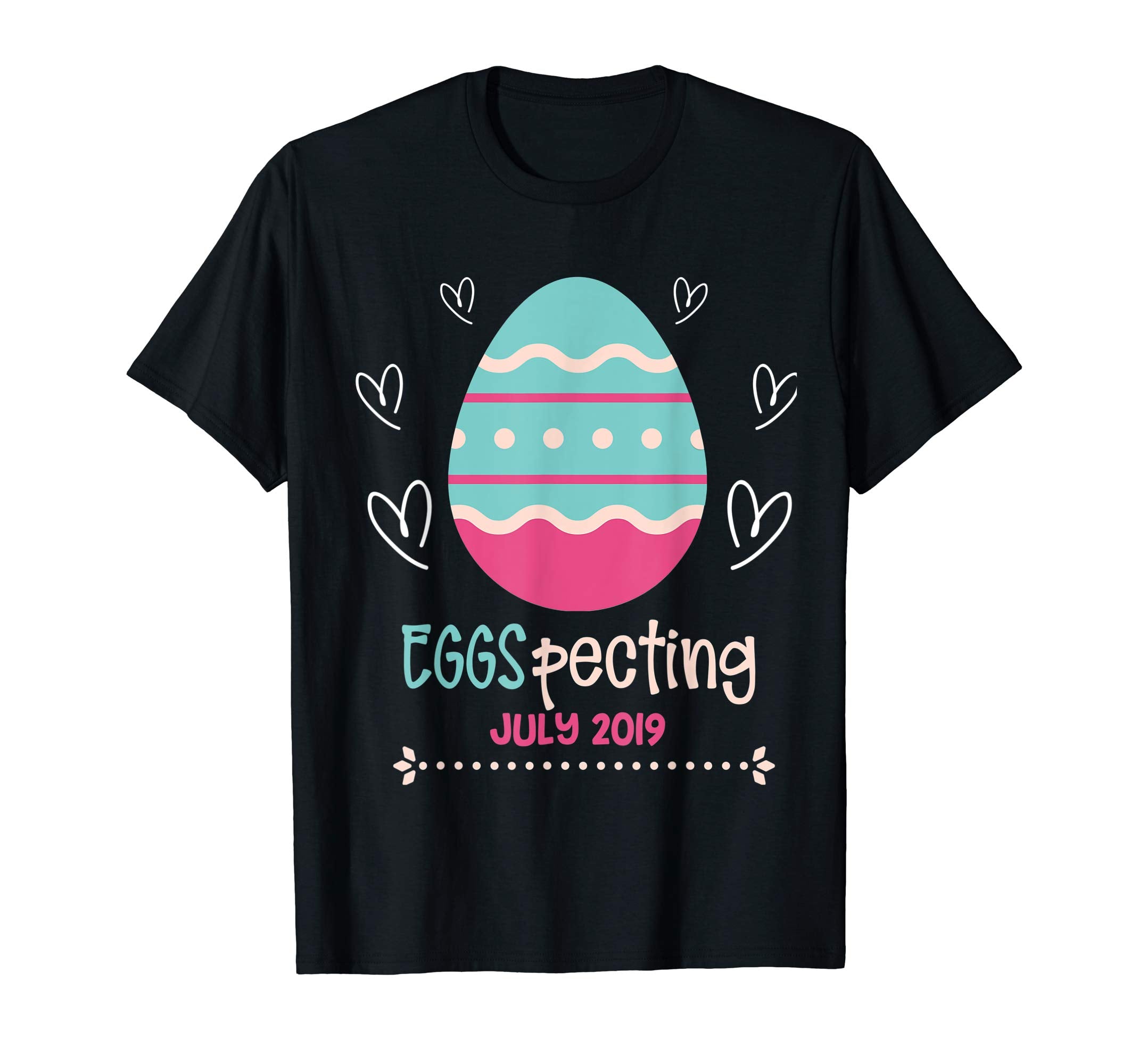 Easter Pregnancy Announcement T Shirt Eggspecting July 2019