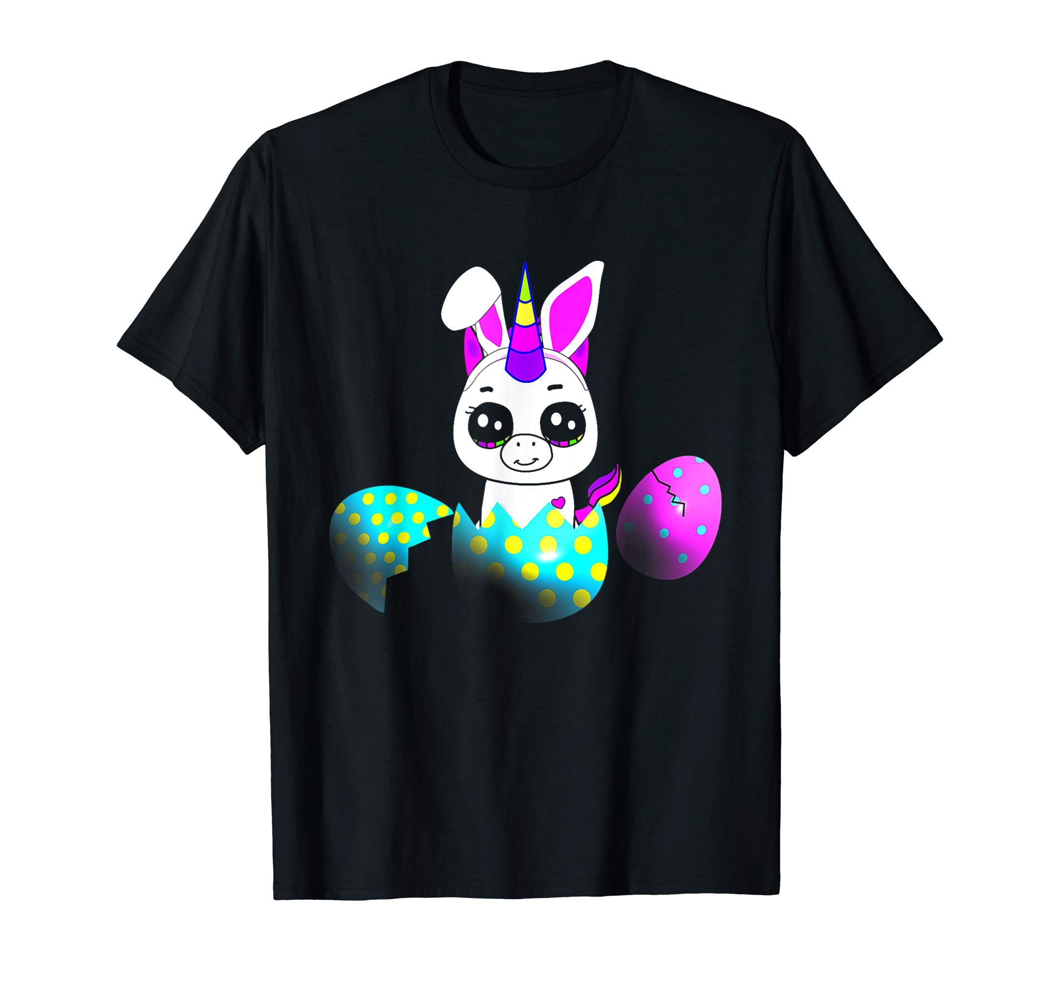 Easter Unicorn Tshirt Girl Easter Egg Hunt Bunny Ears