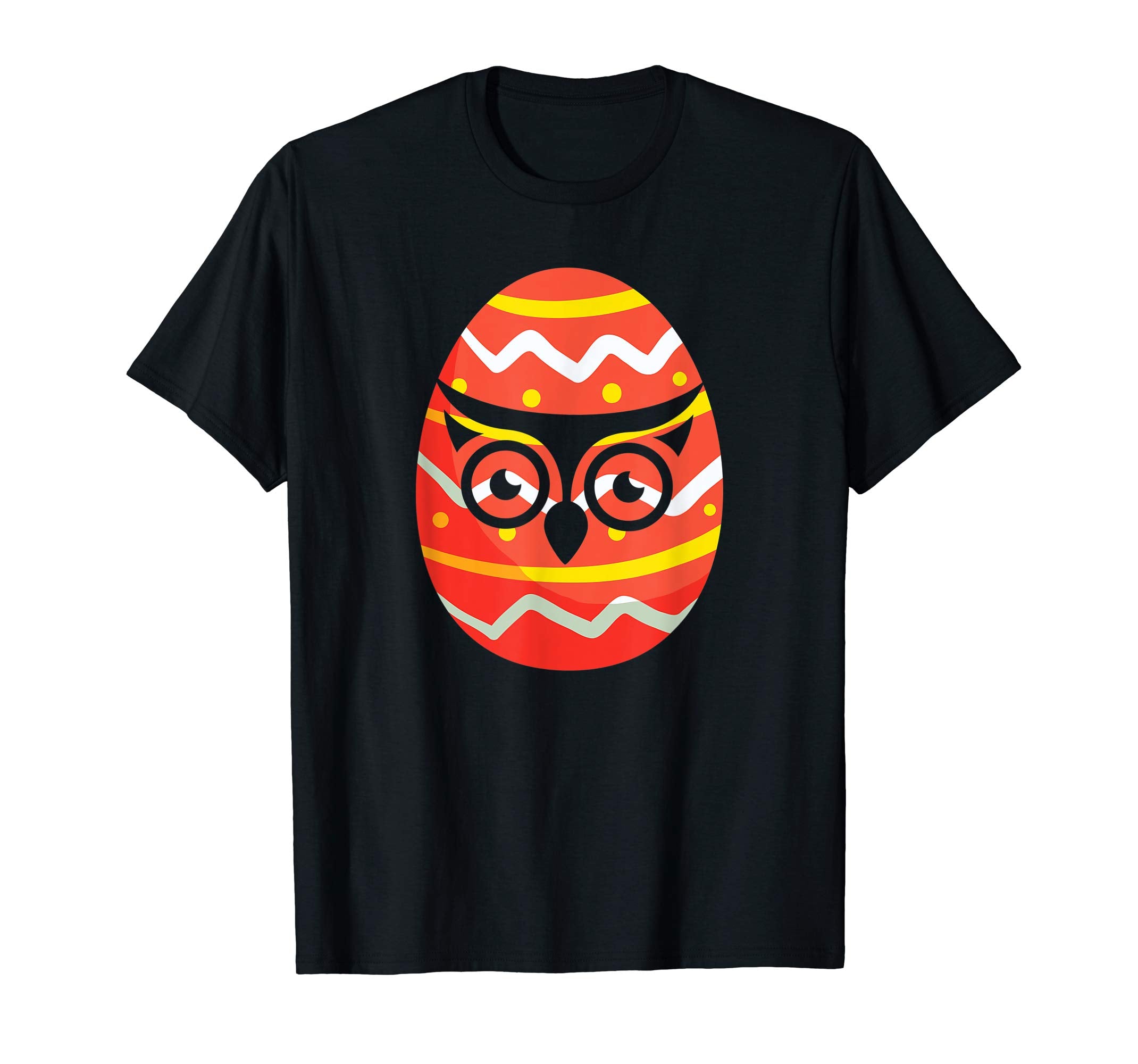 Happy Owl Easter Bunny Egg T-Shirt for Kids Boys Girls