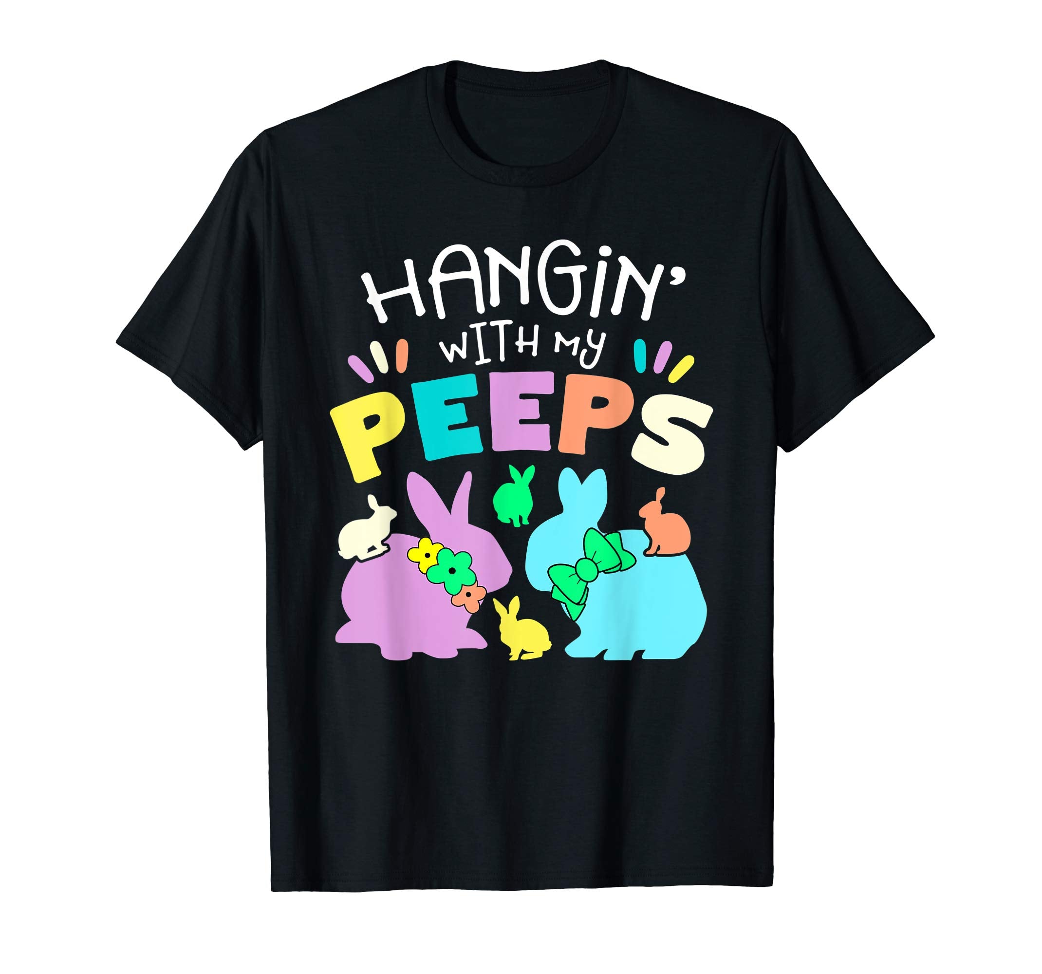Hanging With My Peeps Happy Easter Kids Boys Girls T Shirt