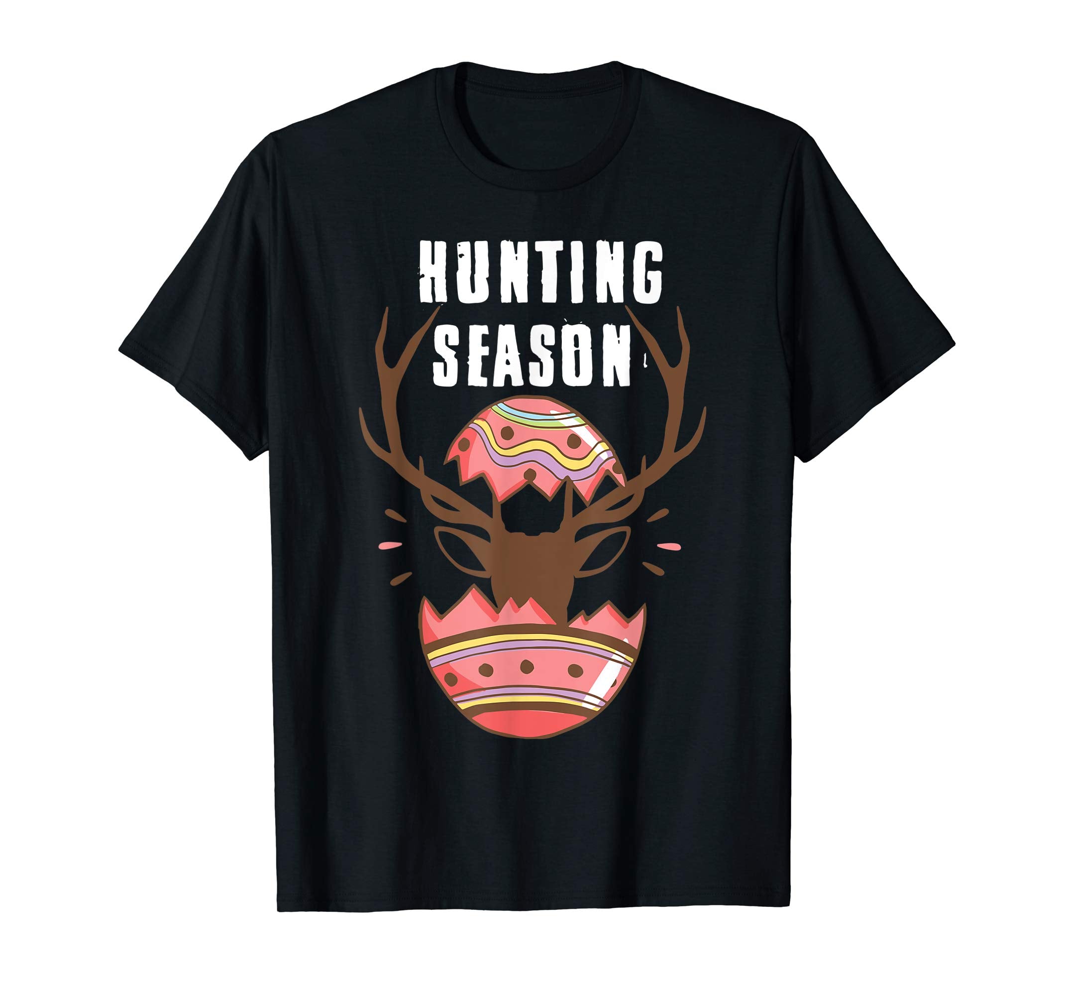 Hunting Season Funny Easter Eggs Deer Antlers T-Shirt