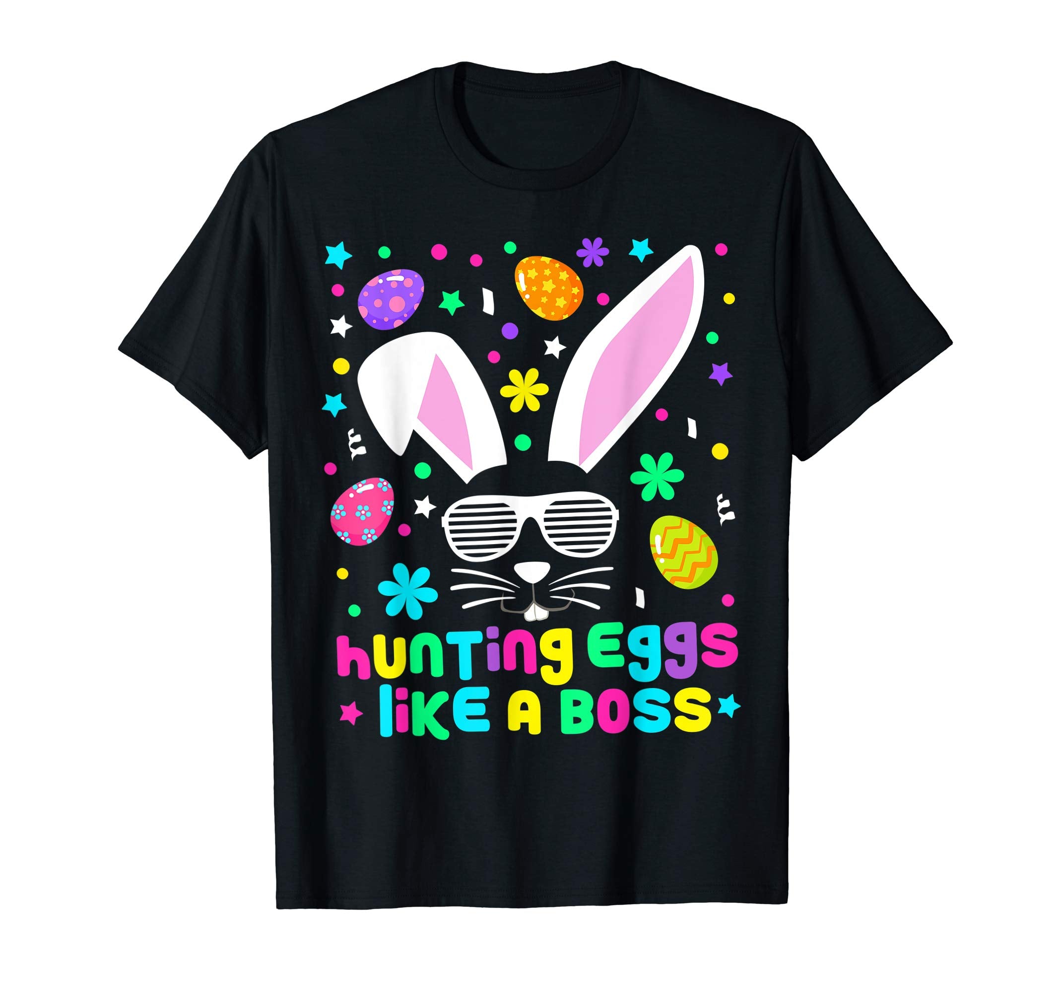Kids Hunting Eggs Boss Easter Bunny Cool Novelty Shirt Gift