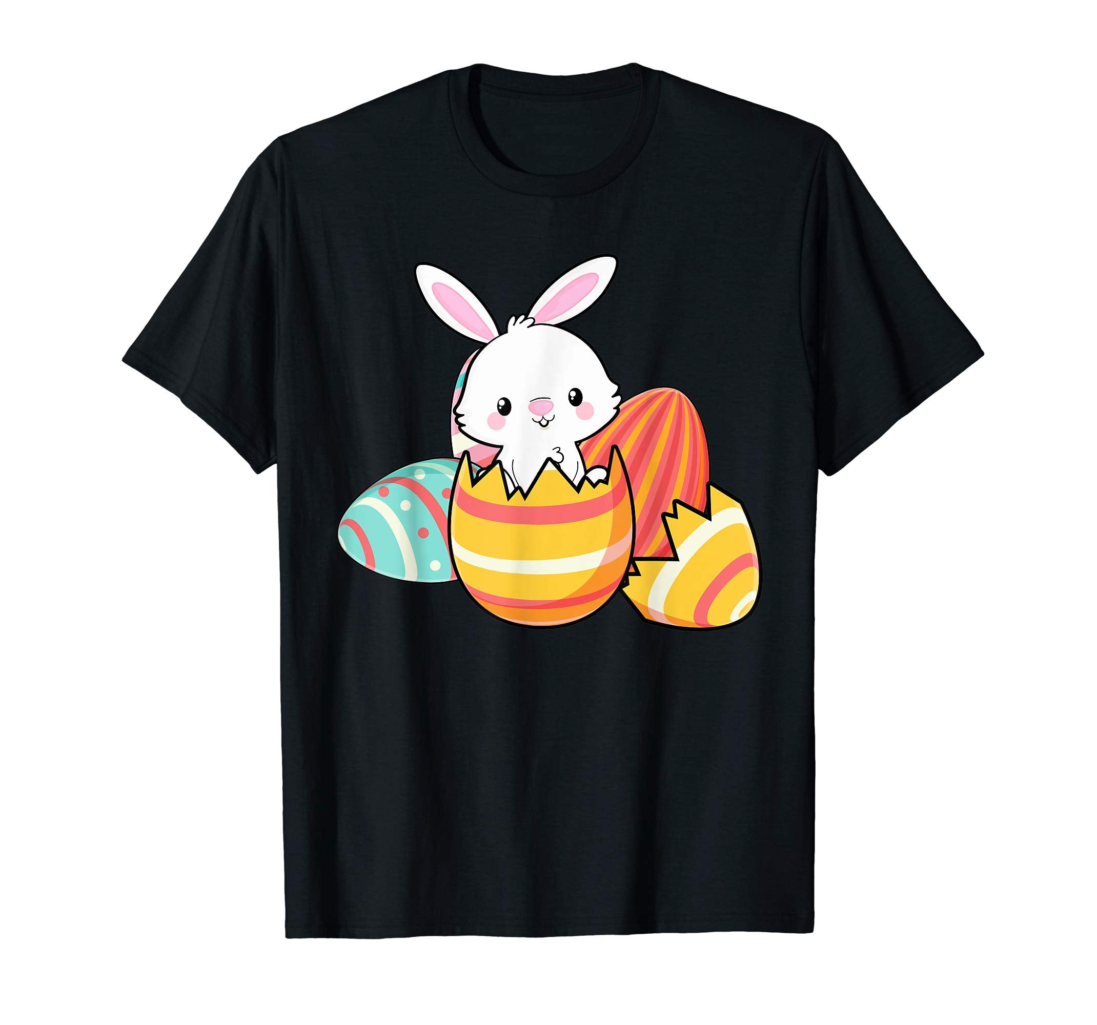 Funny Rabbit Bunny Easter Cute Eggs Boy Kids Girl Tshirt Gif