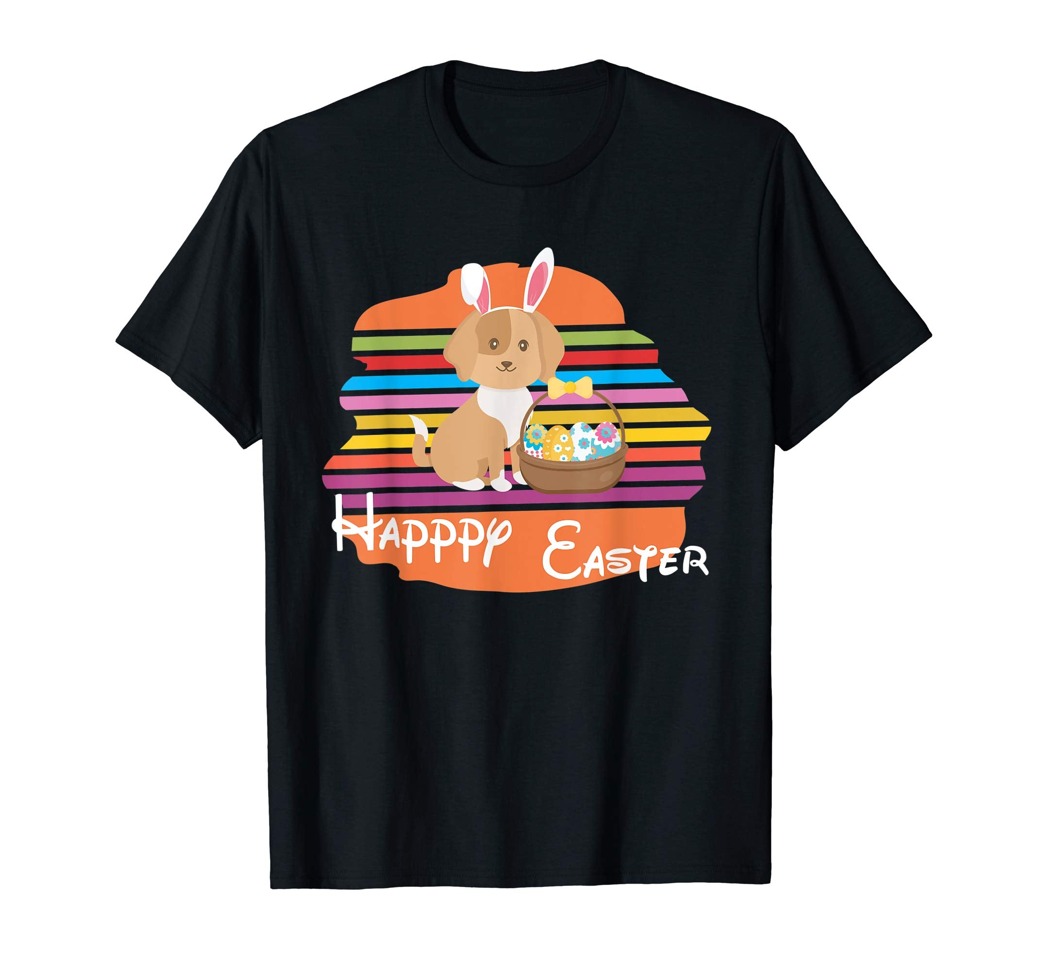 Vintage Basset Hound Dog Easter Eggs Basket T Shirt