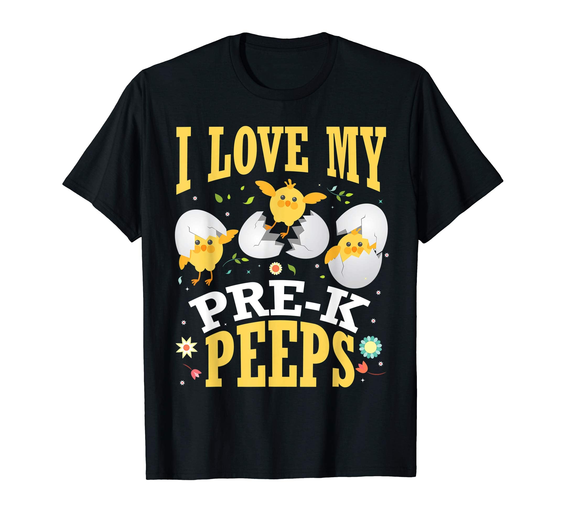 I Love My Pre-k Peeps Chicks Happy Easter Teacher Shirt
