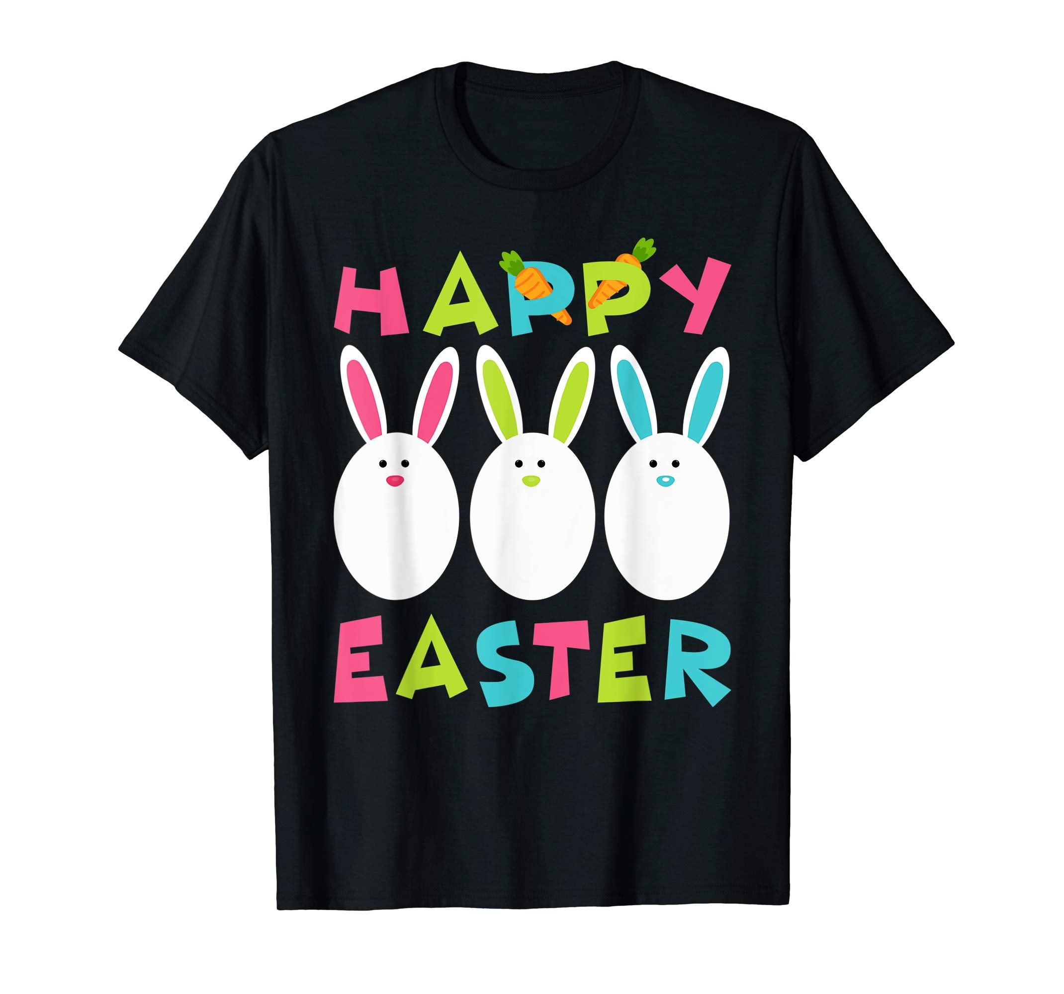 Happy Easter Real Bunny T Shirt Colorful Egg Hunt