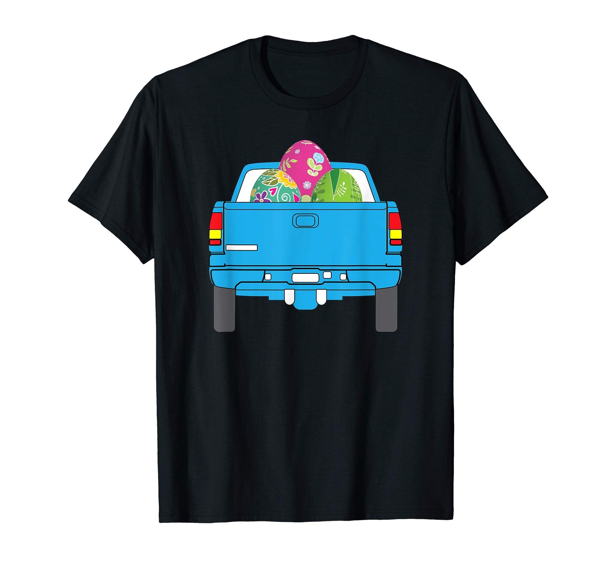 Pickup Car Truck Carying Eggs Easter Day T-Shirt Egg Hunting