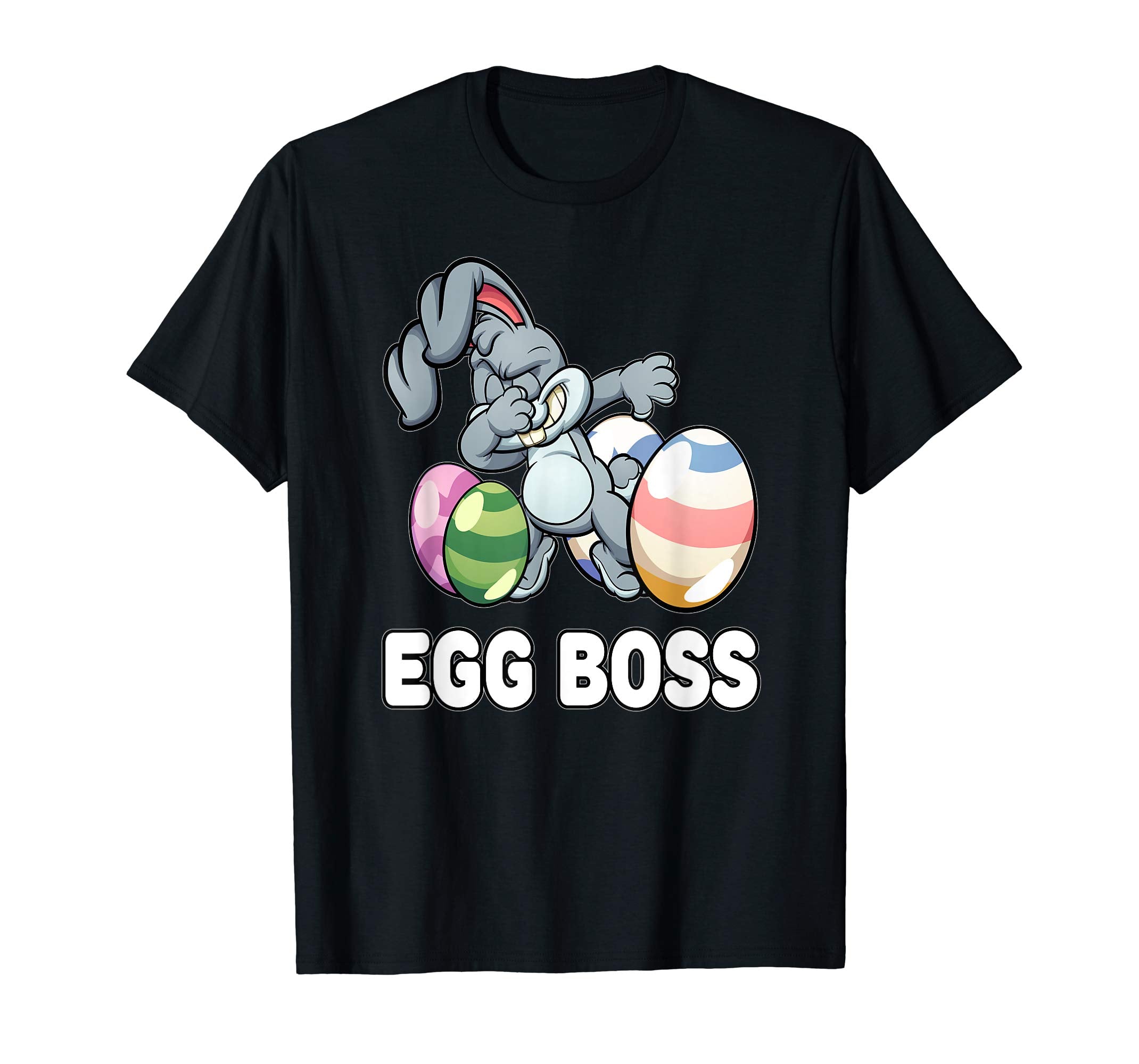 Egg Boss Easter Shirt For Kids Boys Dabbing Easter Bunny