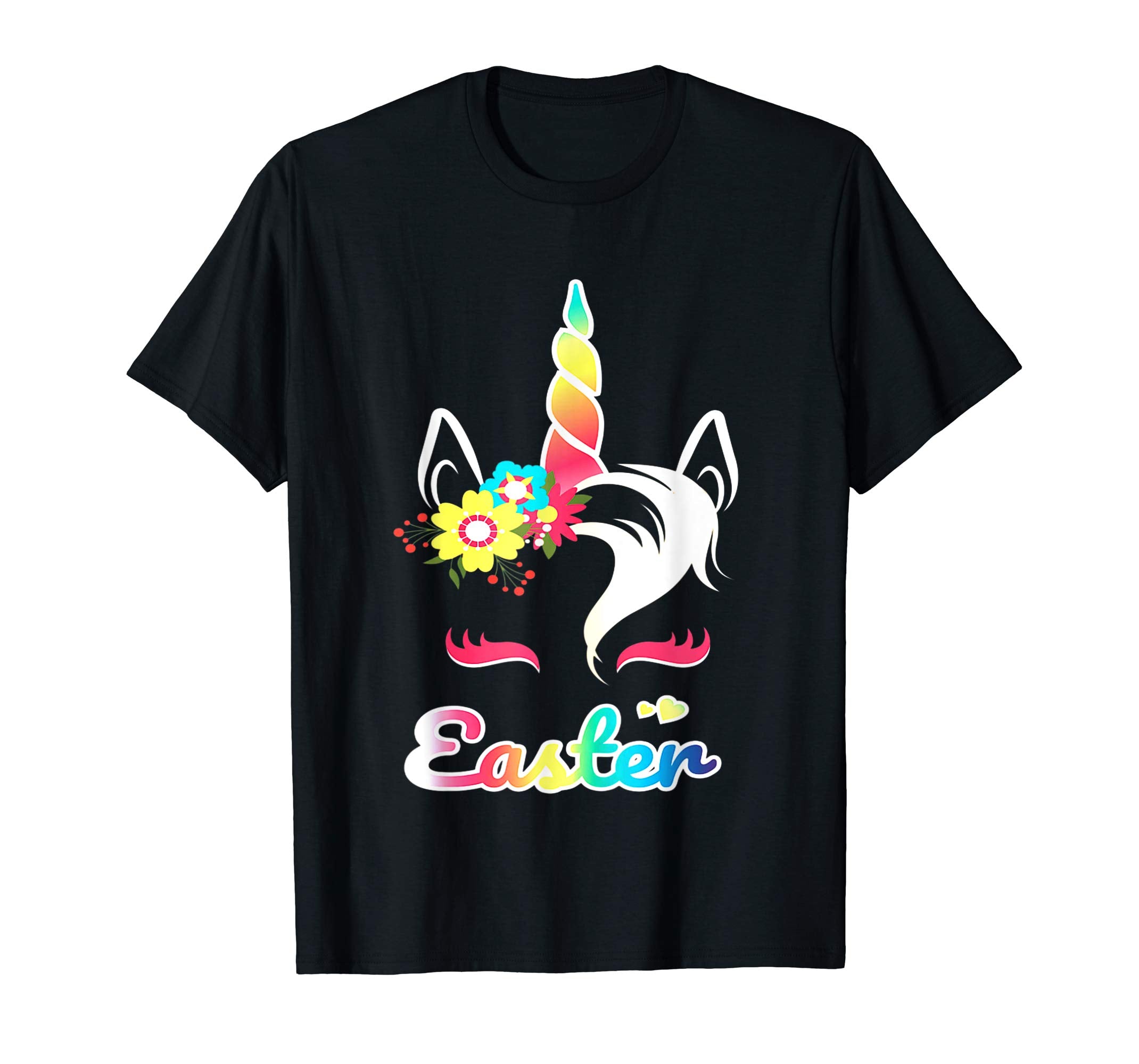 Rainbow Unicorn Easter Shirt Custom Name Gift for girls